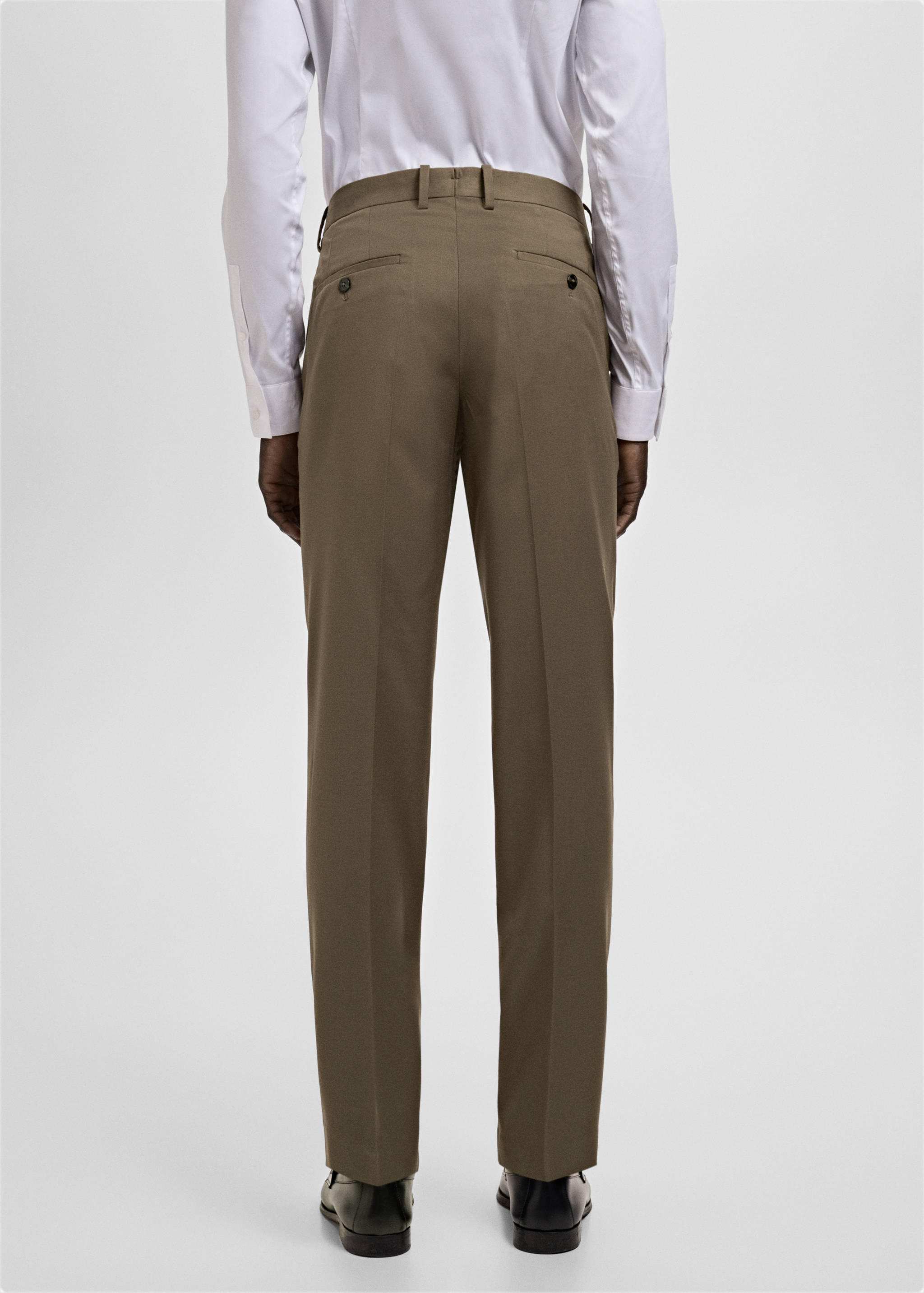 Stretch fabric super slim-fit suit trousers - Reverse of the article