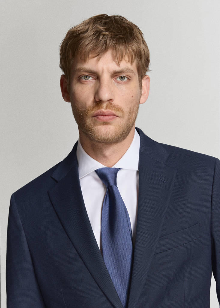 Milan slim-fit suit jacket — Dark Navy