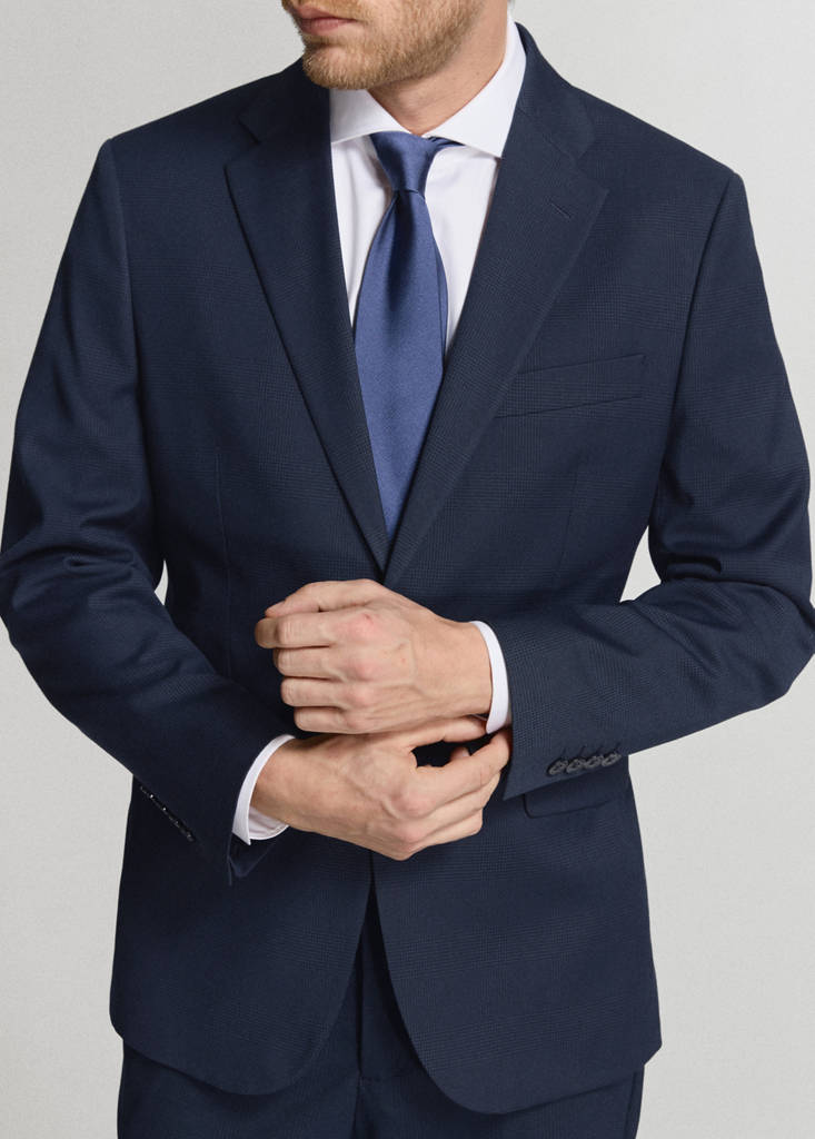 Milan slim-fit suit jacket — Dark Navy