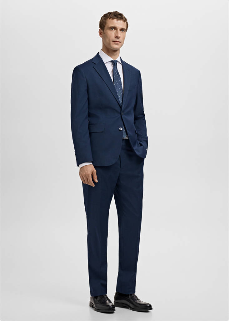 Milan slim-fit suit jacket — Dark Navy