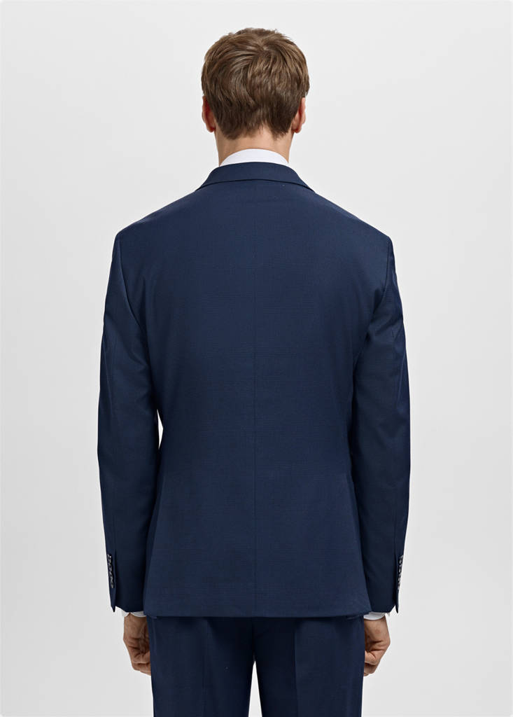 Milan slim-fit suit jacket — Dark Navy