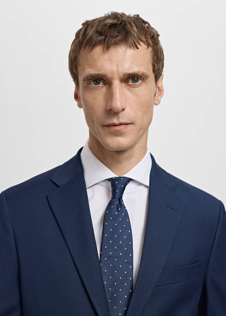 Milan slim-fit suit jacket — Dark Navy