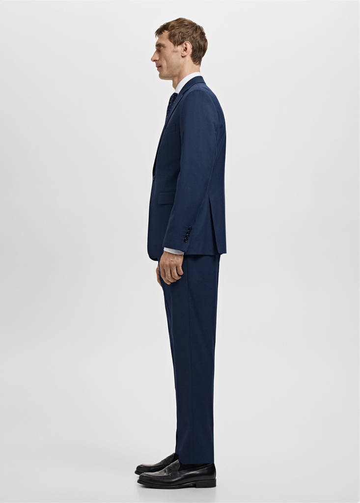 Milan slim-fit suit jacket — Dark Navy