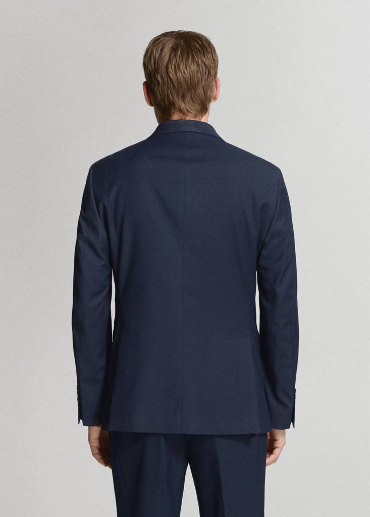 Milan slim-fit suit jacket — Dark Navy