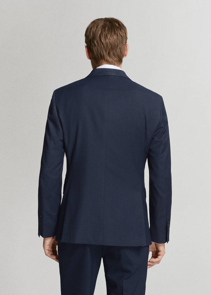 Milan slim-fit suit jacket — Dark Navy