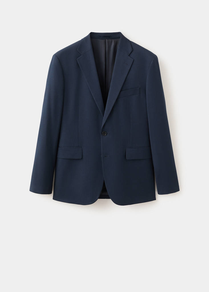 Milan slim-fit suit jacket — Dark Navy