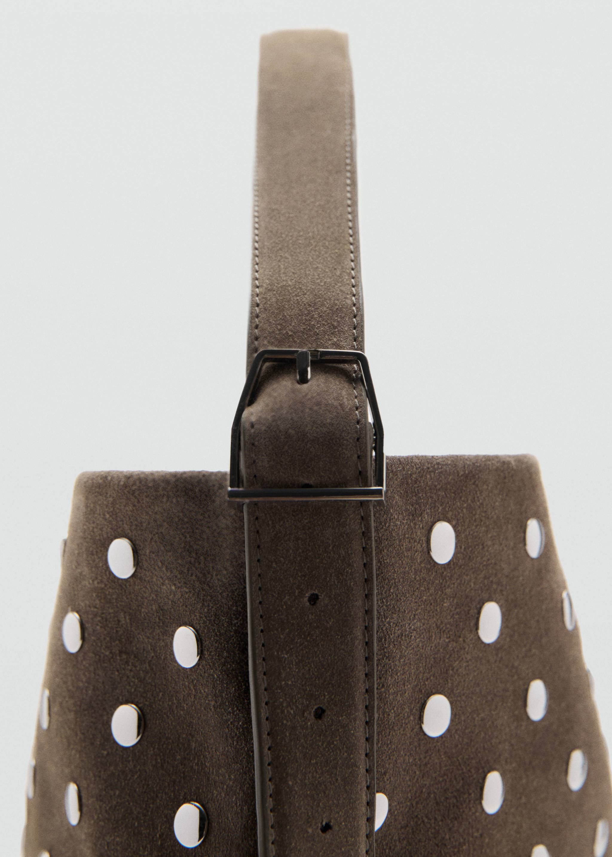 Suede bucket bag with studs - Details of the article 1