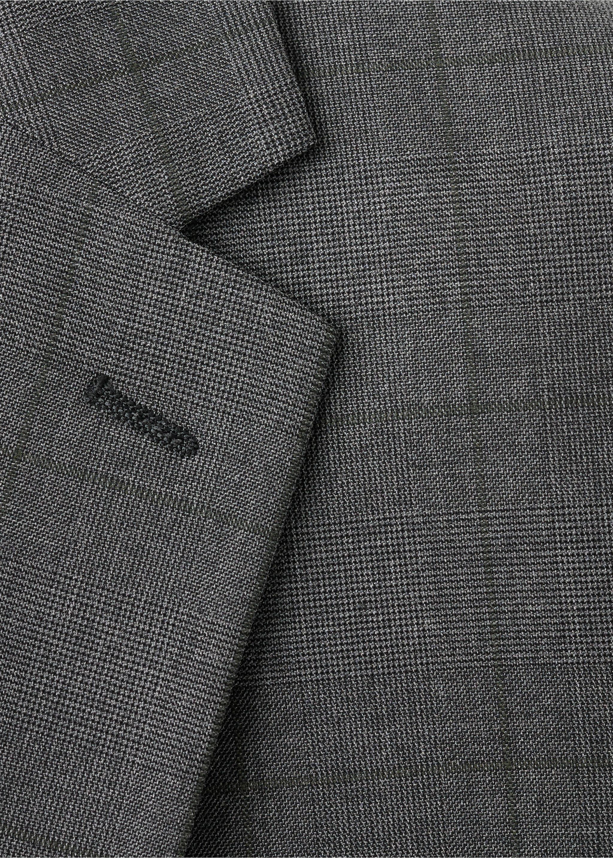 Super slim-fit suit jacket in stretch fabric - Details of the article 8, Medium Heather Grey. Ref: 27061224-00.