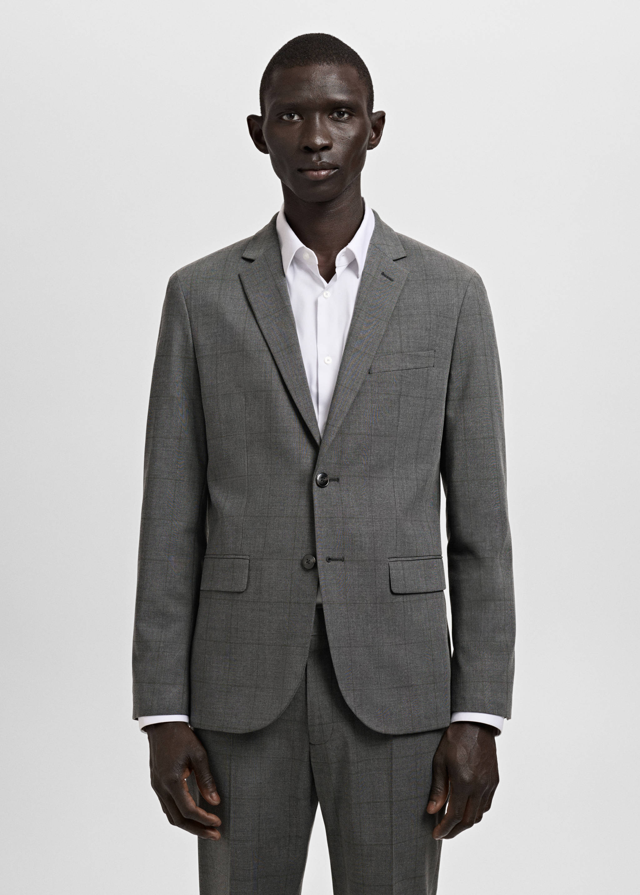 Super slim-fit suit jacket in stretch fabric - Medium plane