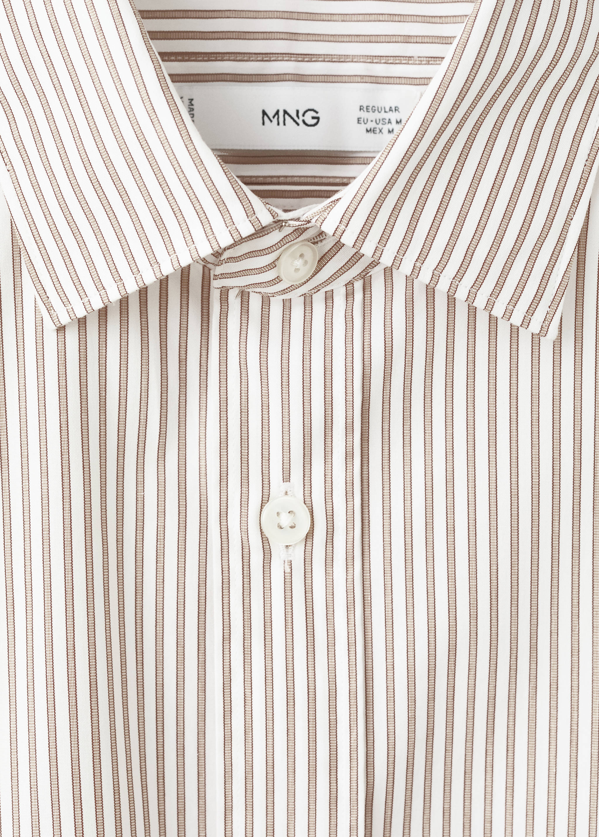 Regular fit striped cotton shirt - Details of the article 8