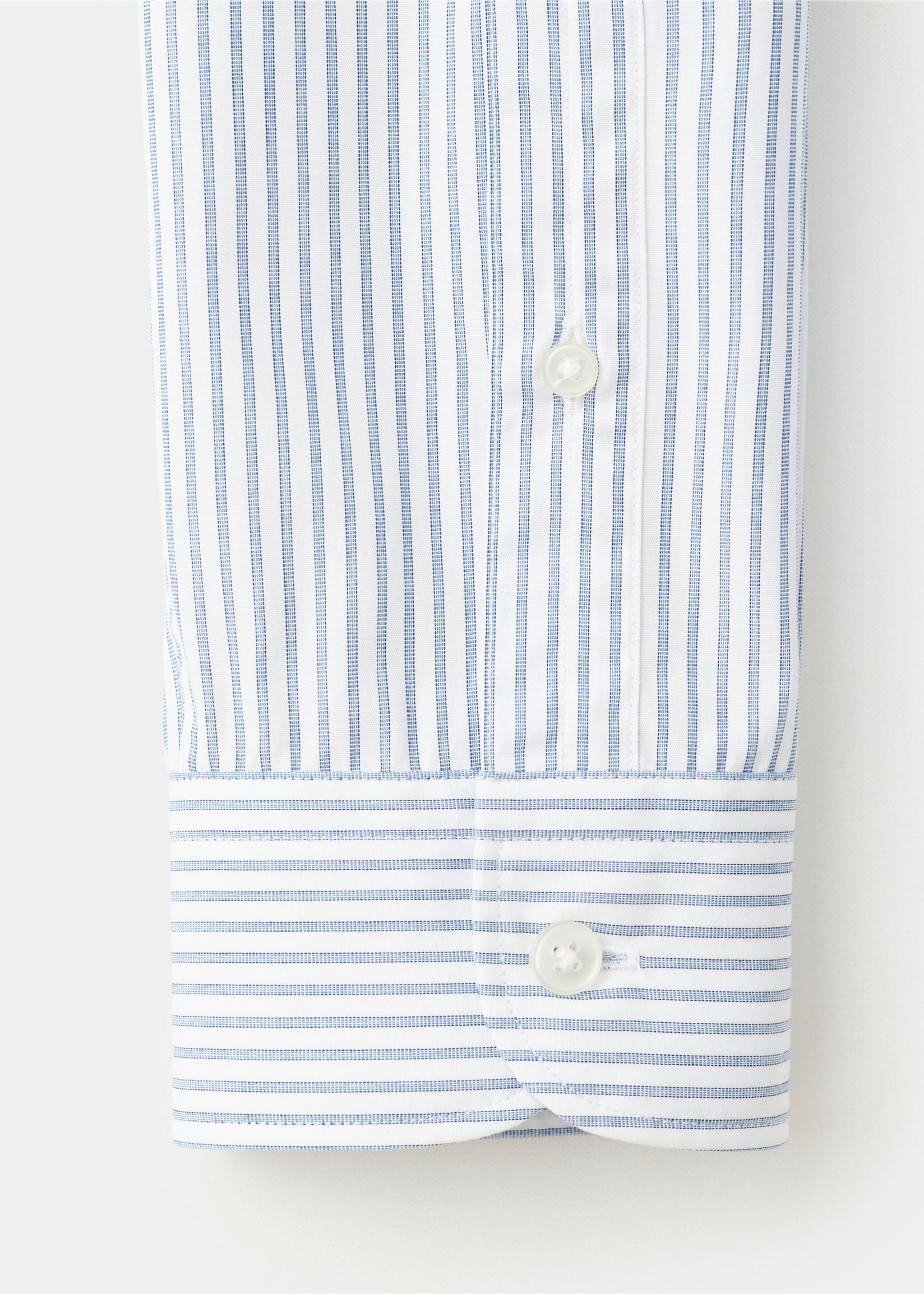 常规版型条纹棉质衬衫 - null, 天蓝. Ref: 27061231-00.