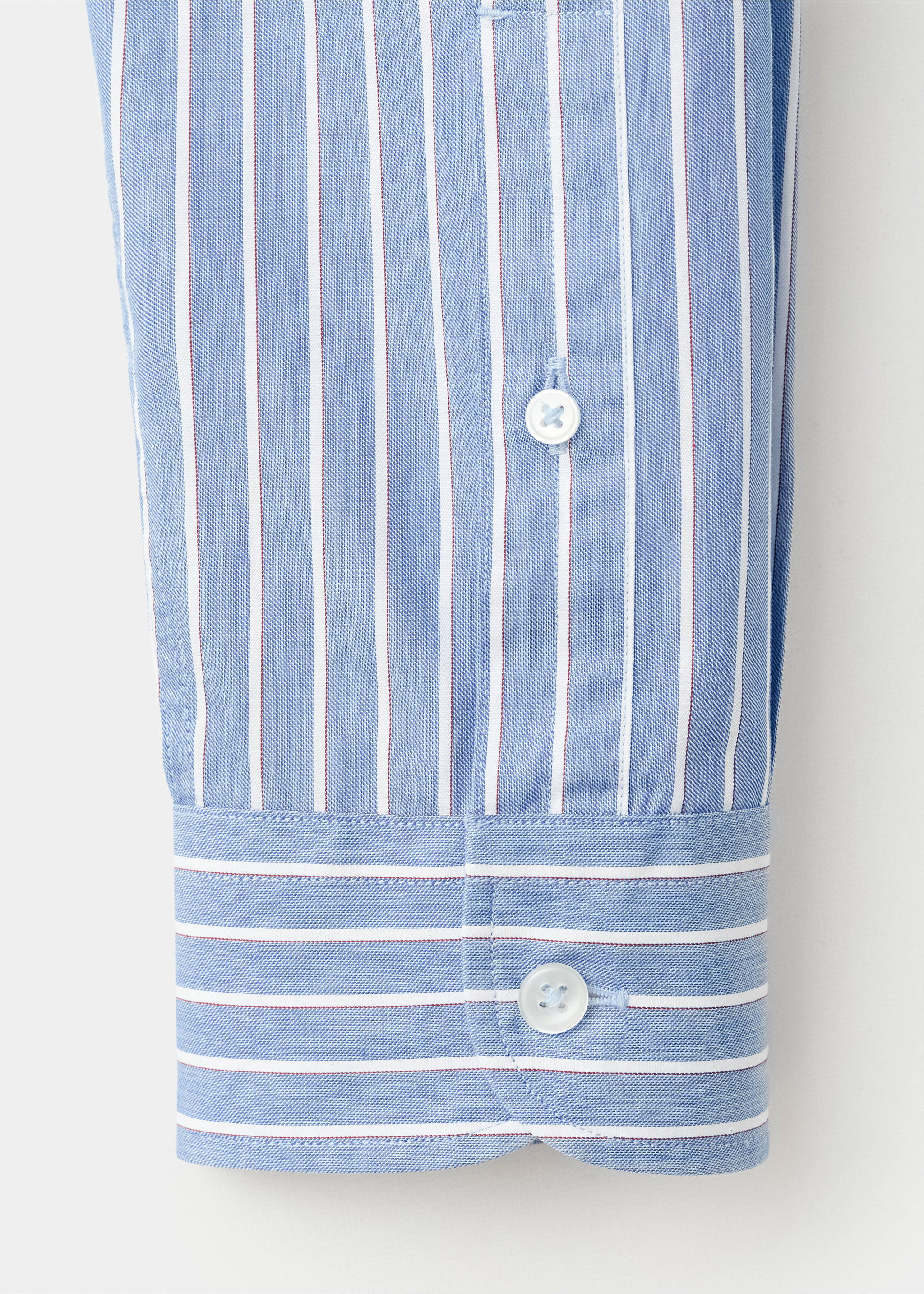 常规版型条纹棉质衬衫 - null, 蓝色. Ref: 27061231-00.