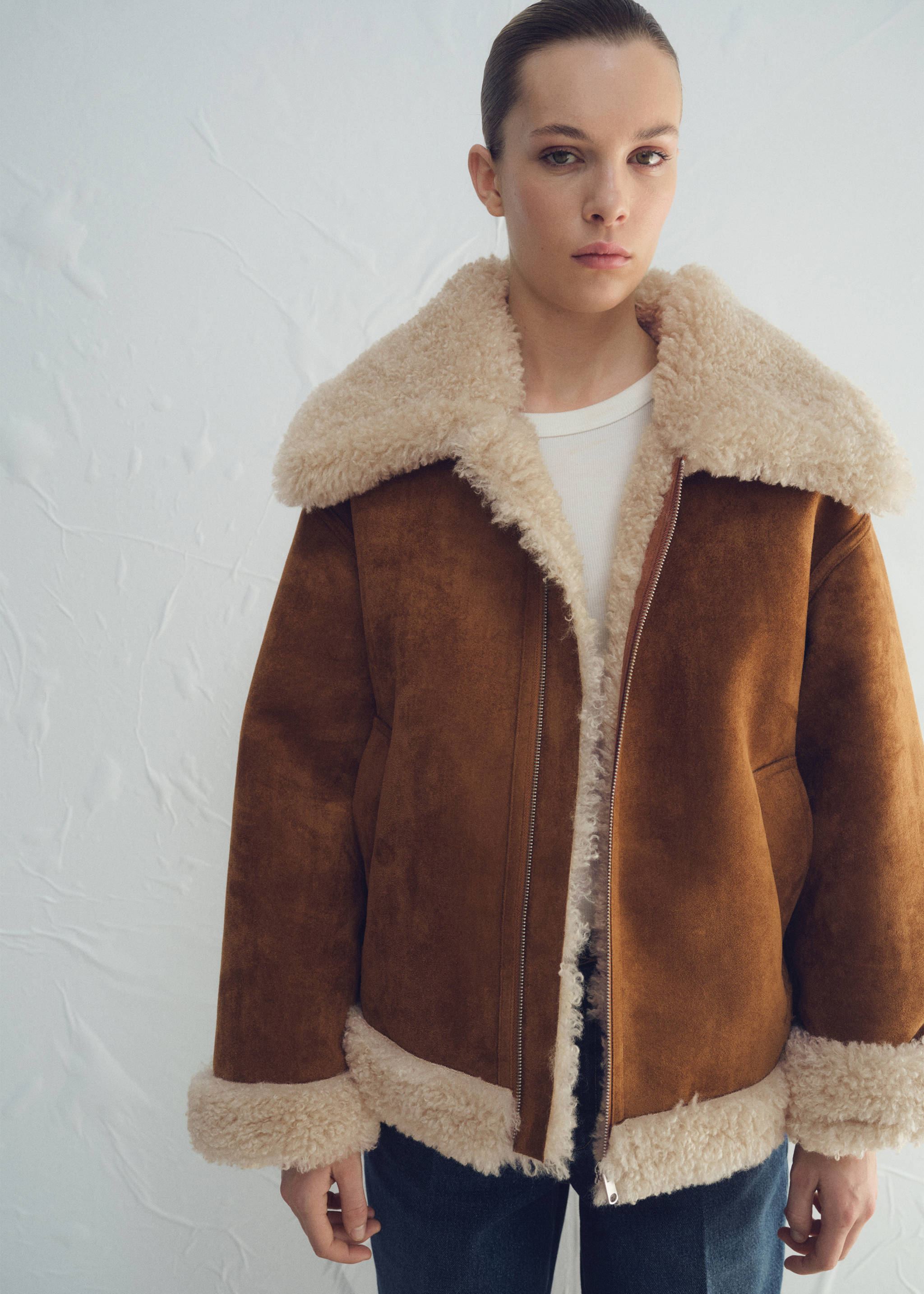 Double-faced shearling jacket - Medium plane