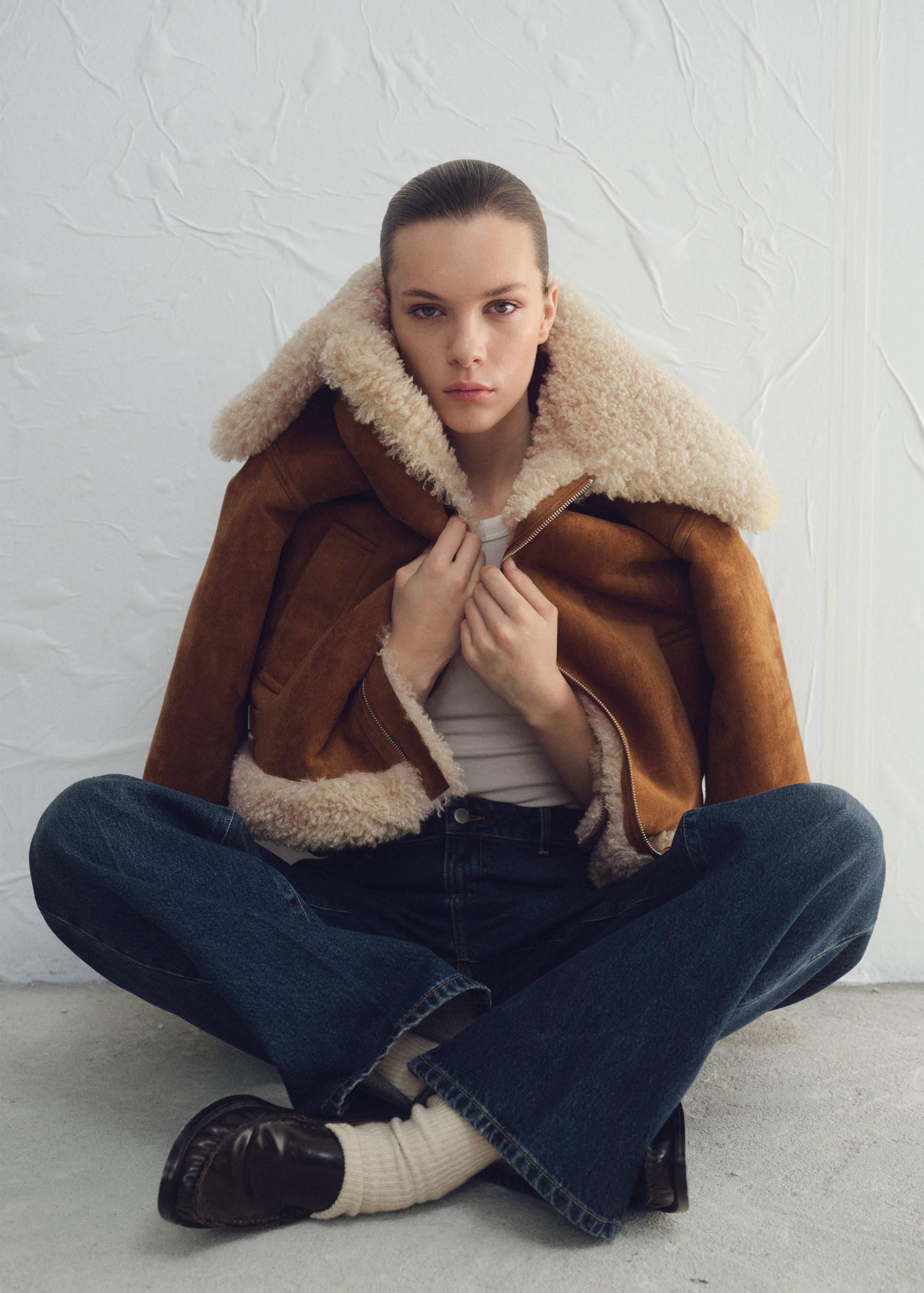 Double-faced shearling jacket - Details of the article 4