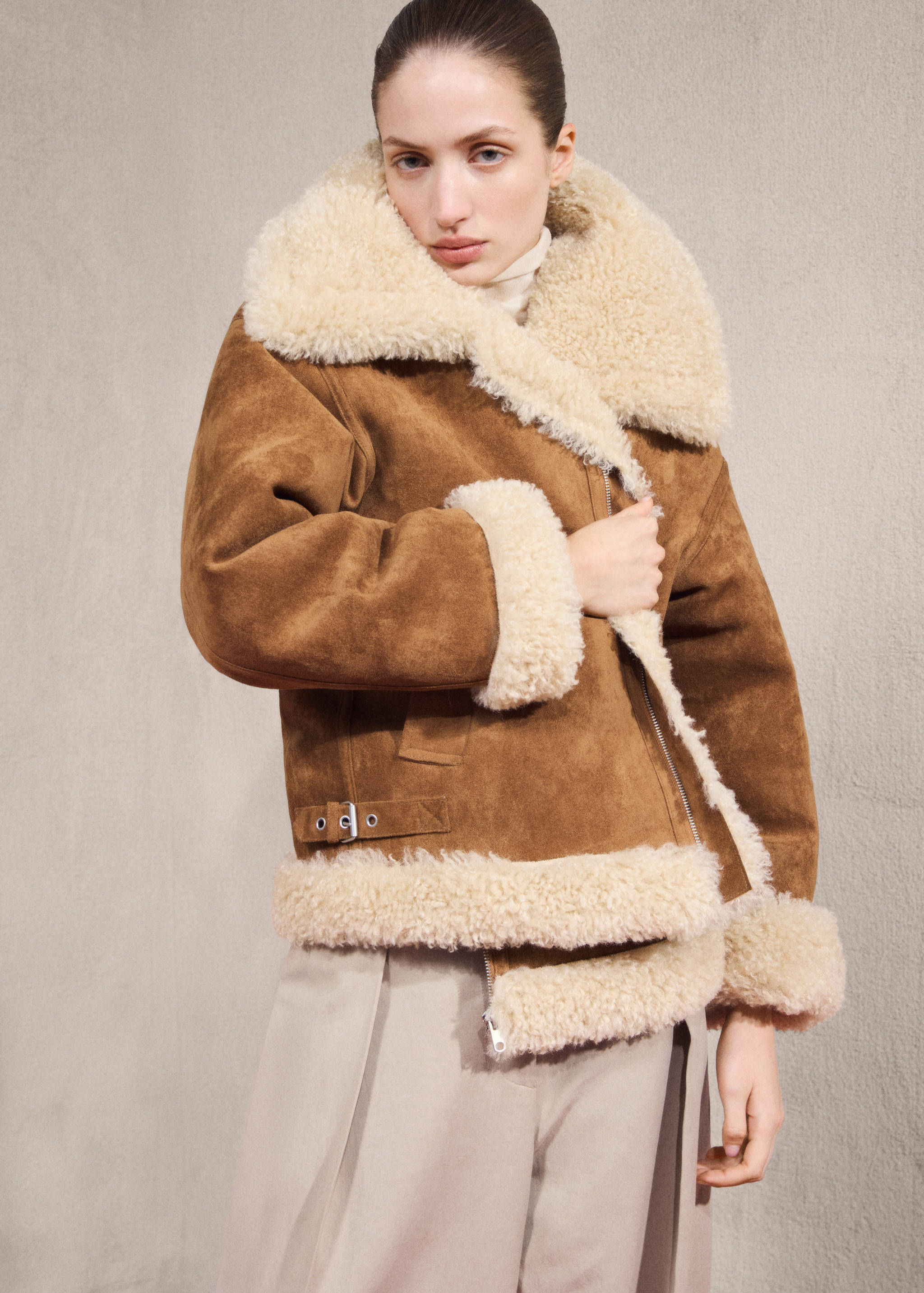 Double-faced shearling jacket - Medium plane