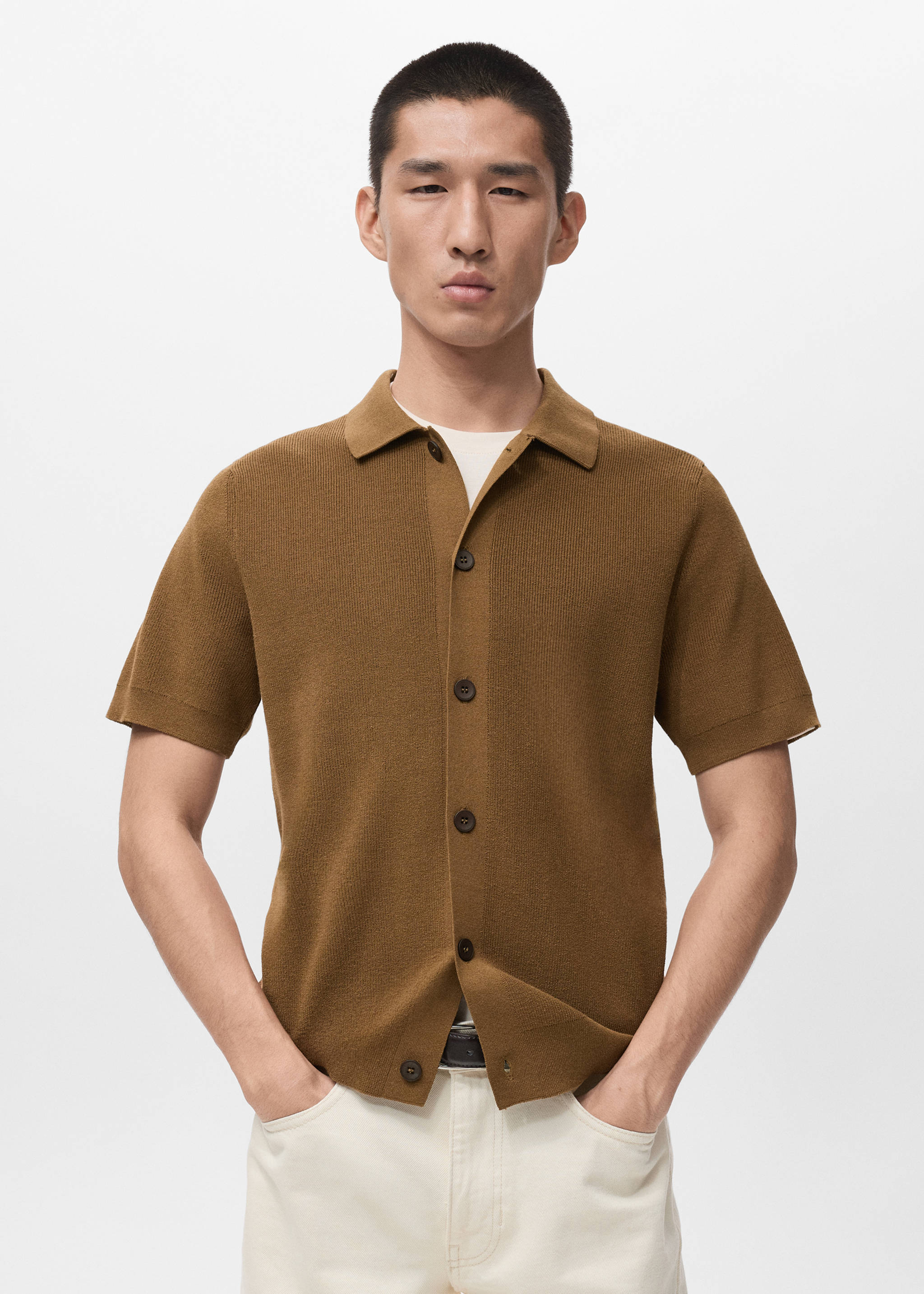 Cotton knit shirt - Medium plane