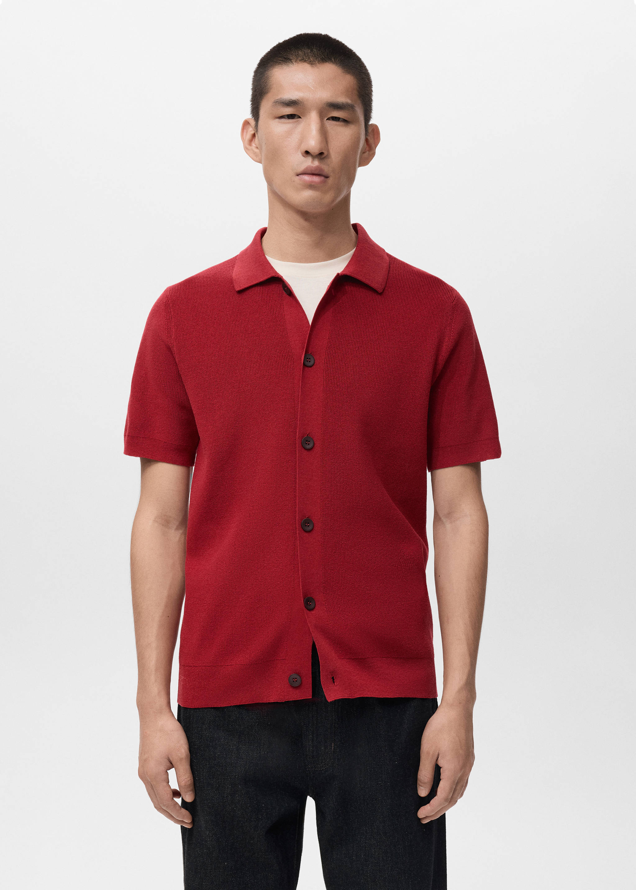 Cotton knit shirt - Medium plane