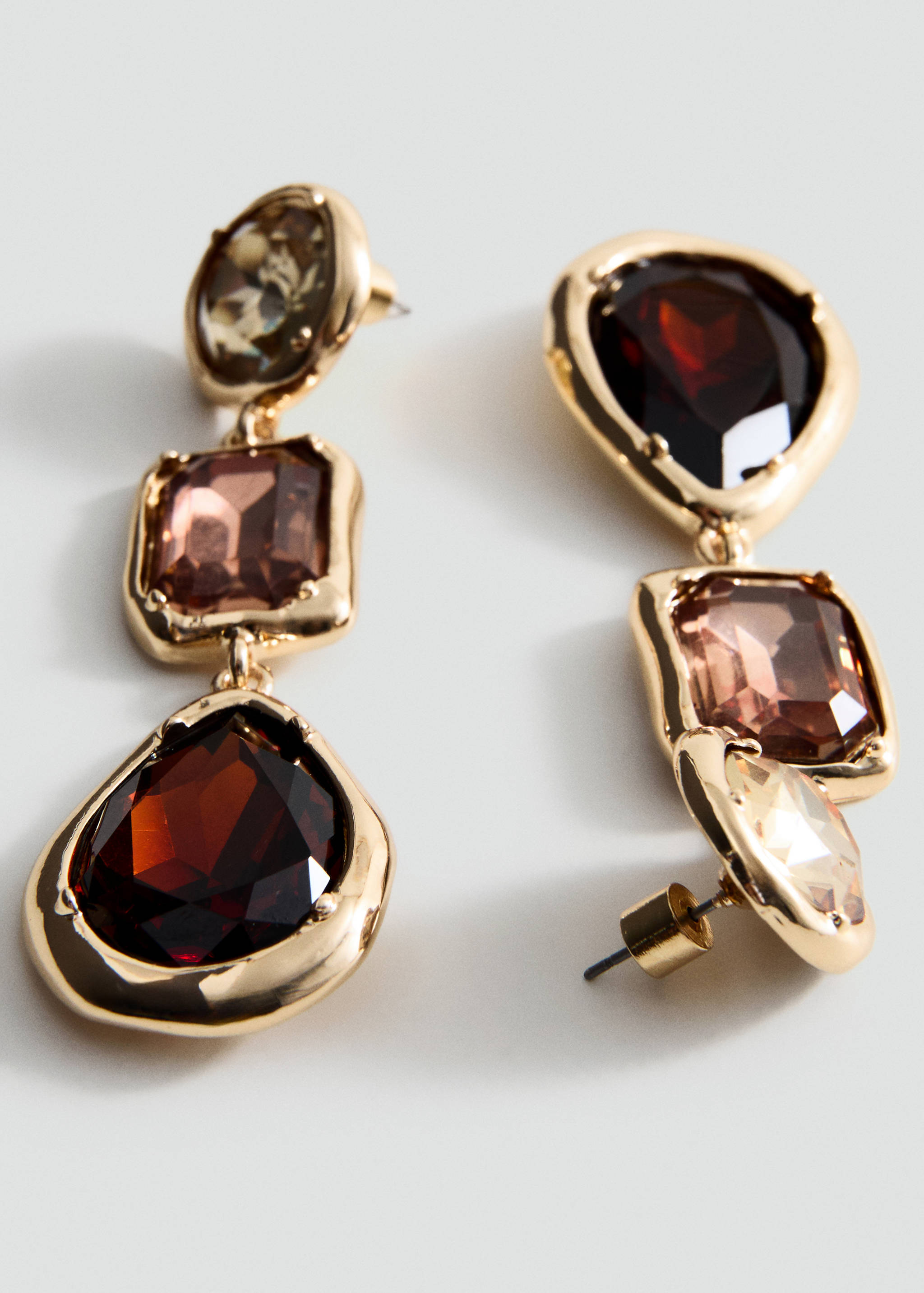 Combined long earrings - Medium plane