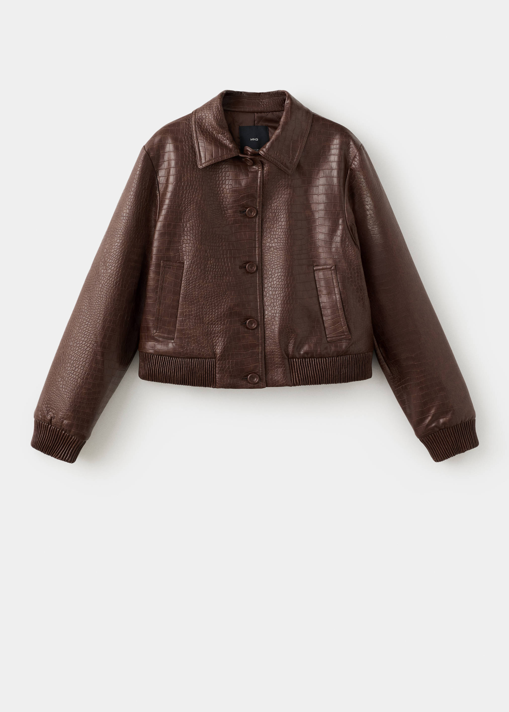 Croc-effect bomber jacket - Article without model