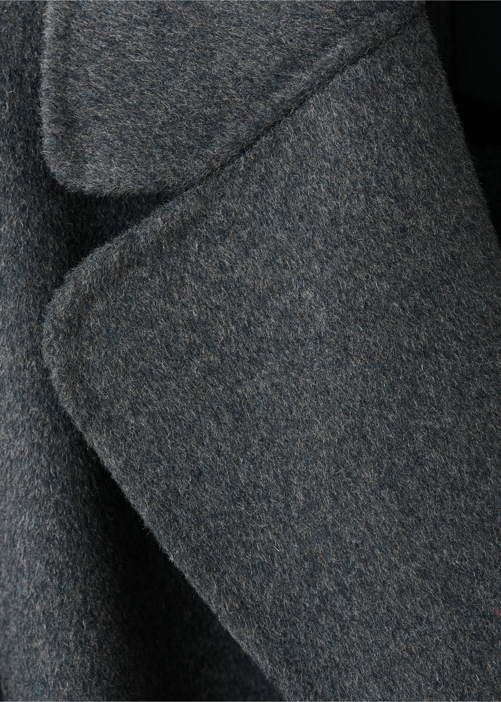 Manteau laine fait à la main ceinture - Détail de l'article 0, Gris. Ref: 27061241-00.