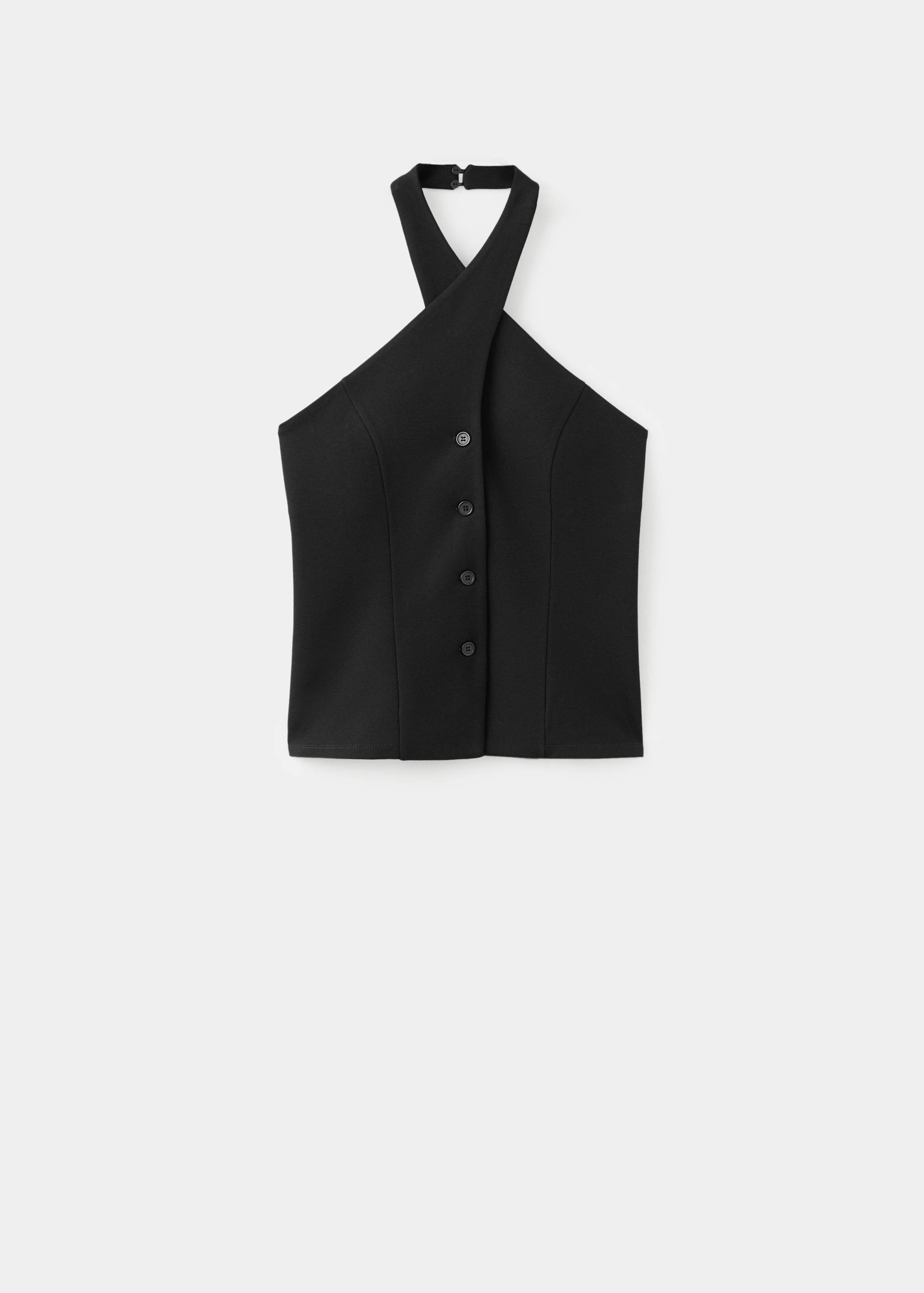 Halter-neck gilet with buttons - Article without model