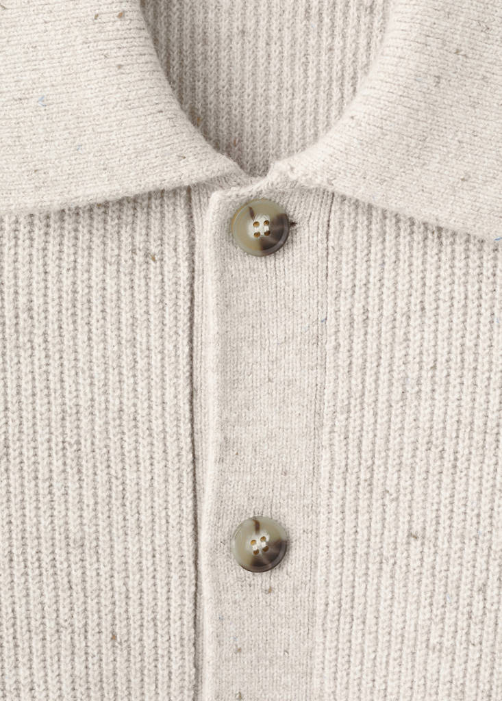 Ribbed knit cardigan — Light/Pastel Grey