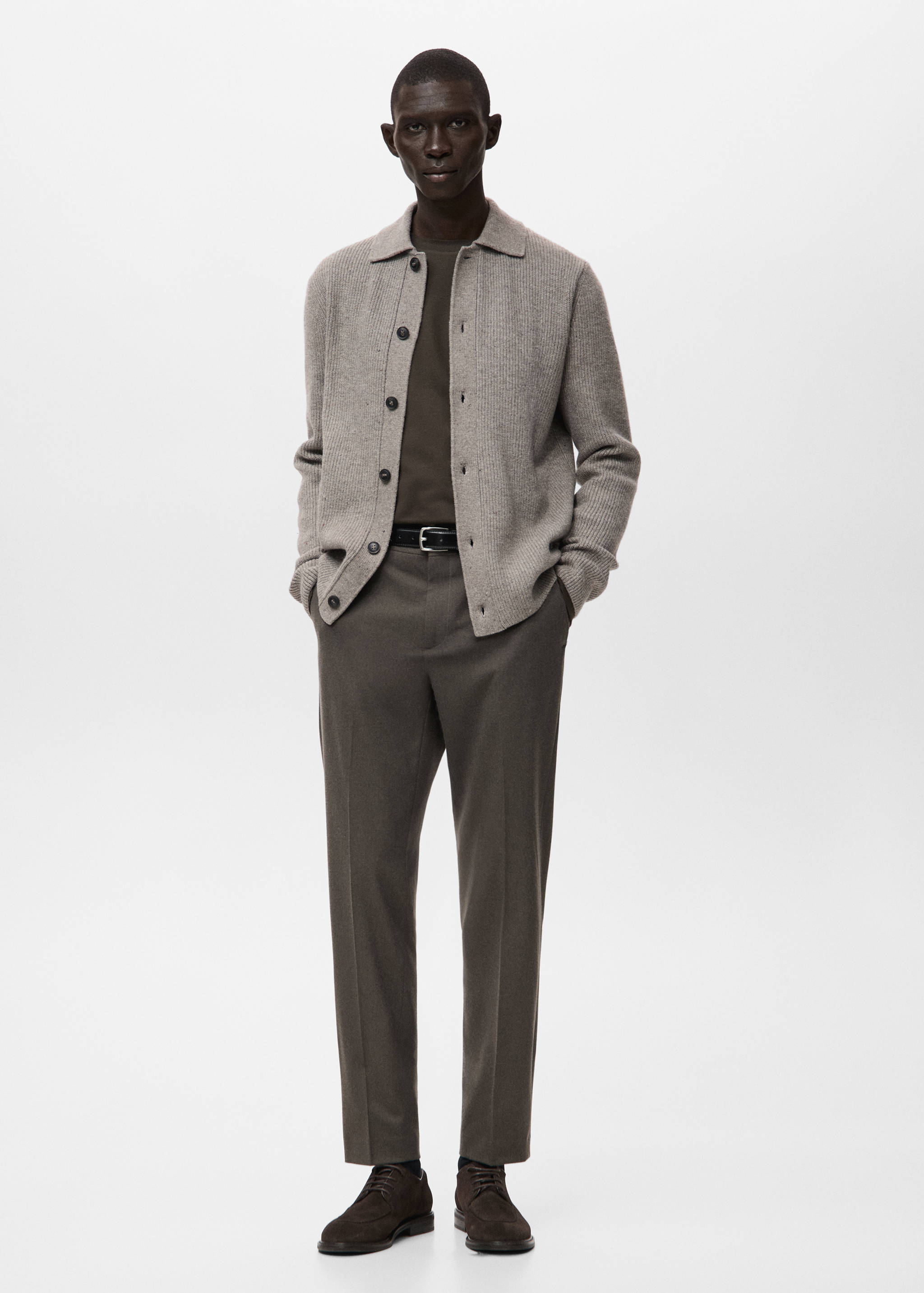 Cárdigan punto canalé - Plano general