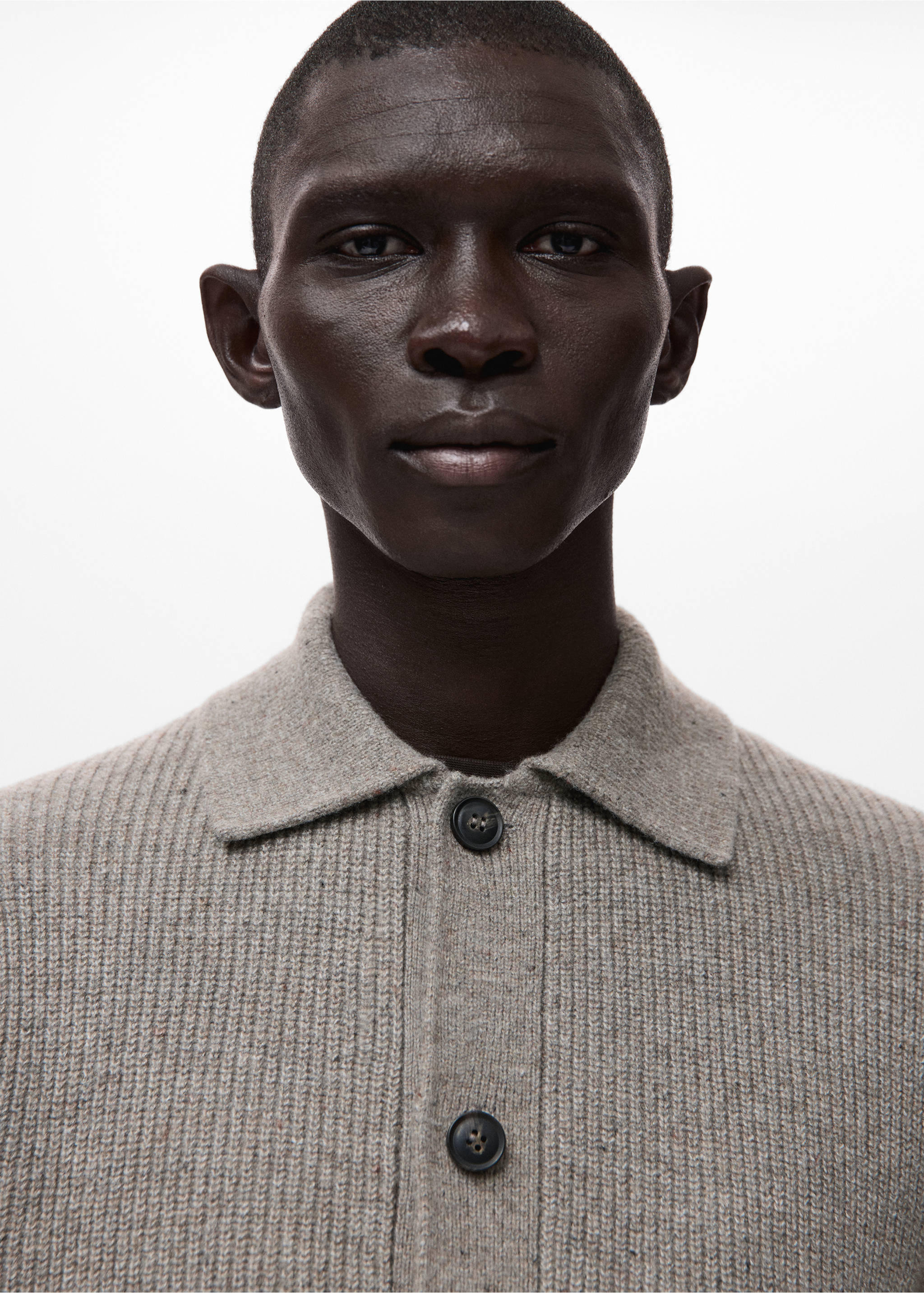 Cárdigan punto canalé - Detalle del artículo 1, Marrón medio. Ref: 27061251-00.