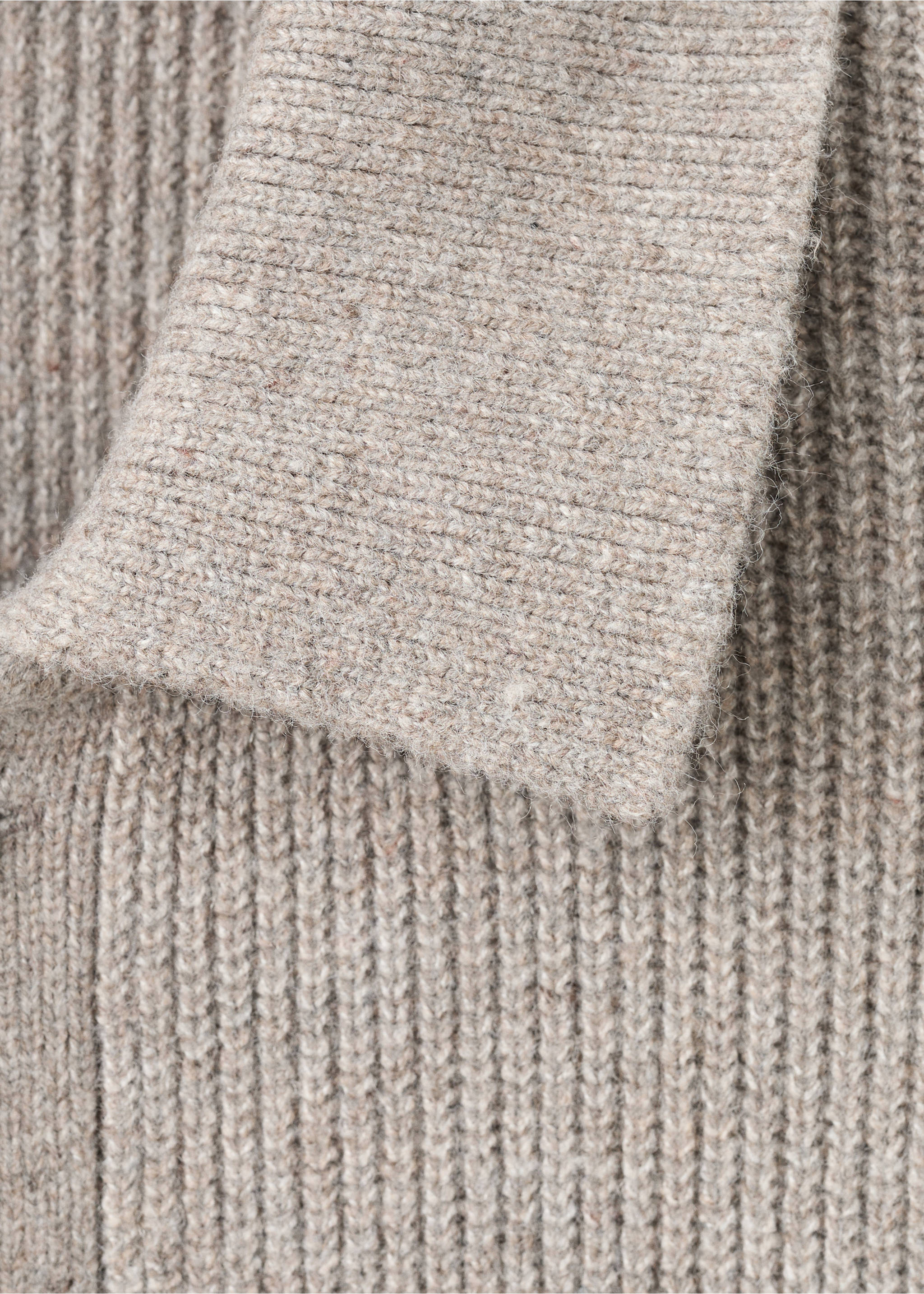 Cárdigan punto canalé - Detalle del artículo 0, Marrón medio. Ref: 27061251-00.