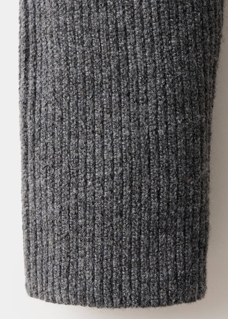 Ribbed knit cardigan — Medium Heather Grey