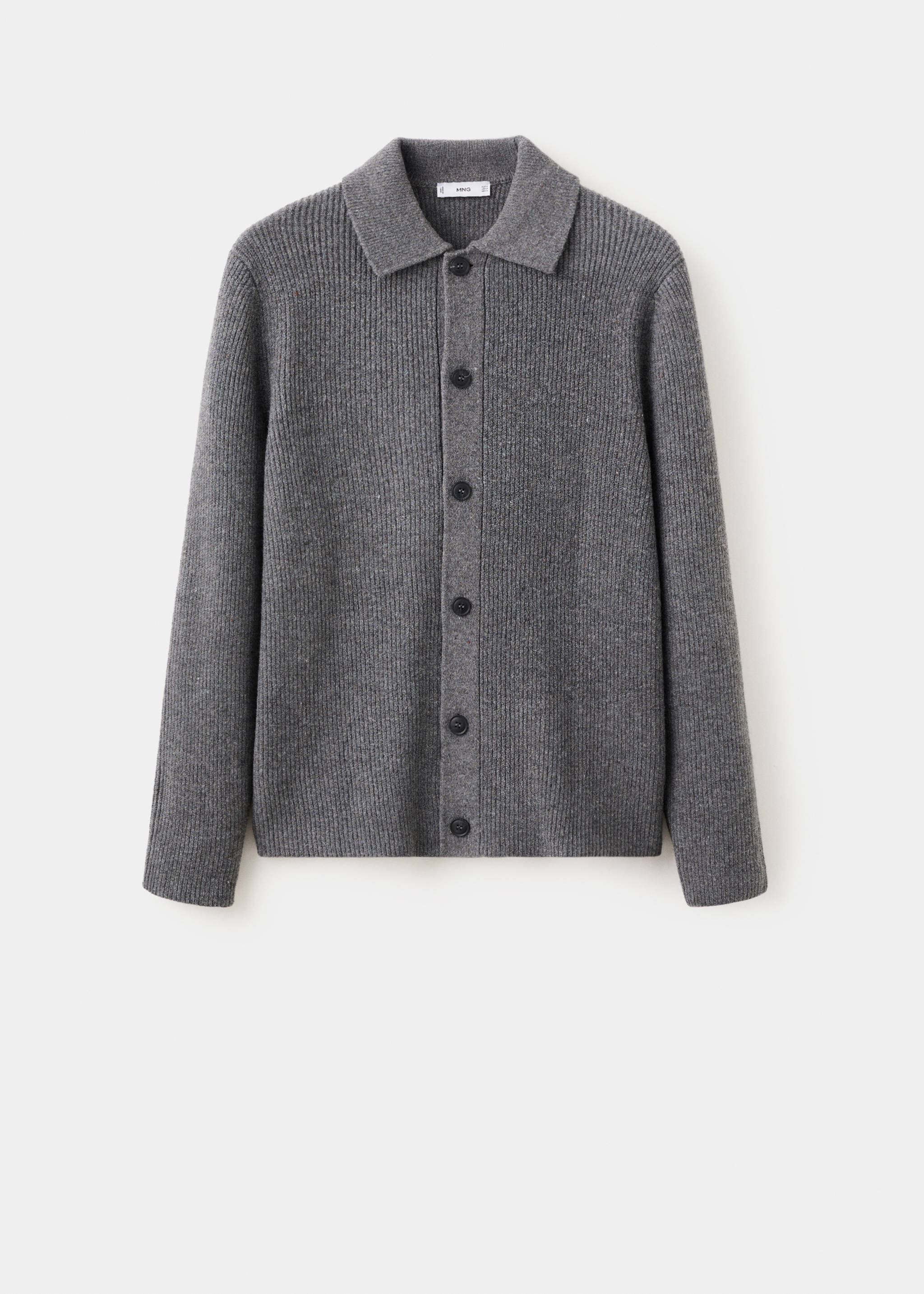 Ribbed knit cardigan - Article without model