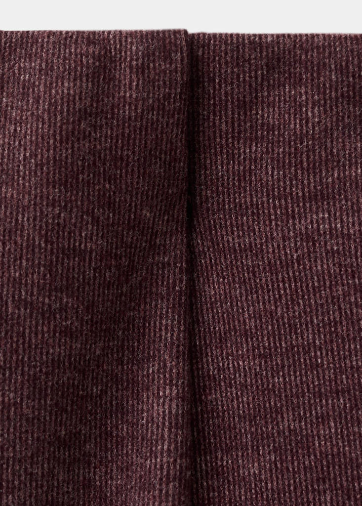 Knitted trousers with elastic waistband — Burgundy