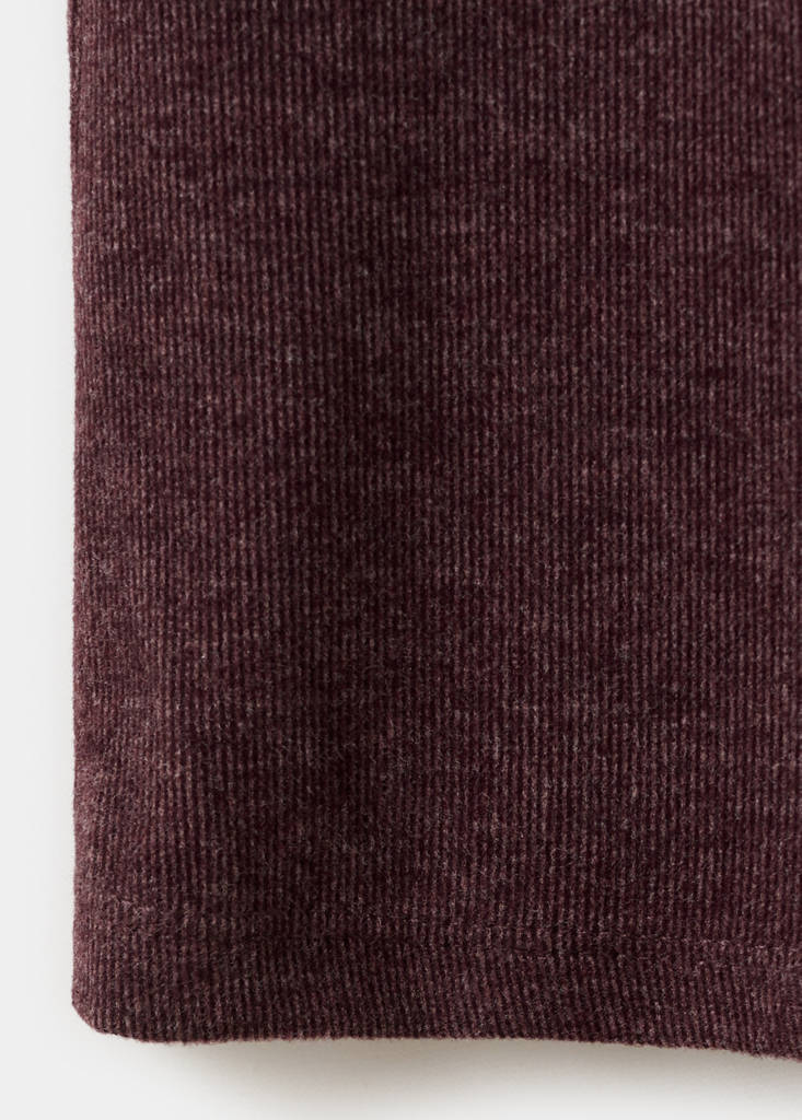 Knitted trousers with elastic waistband — Burgundy