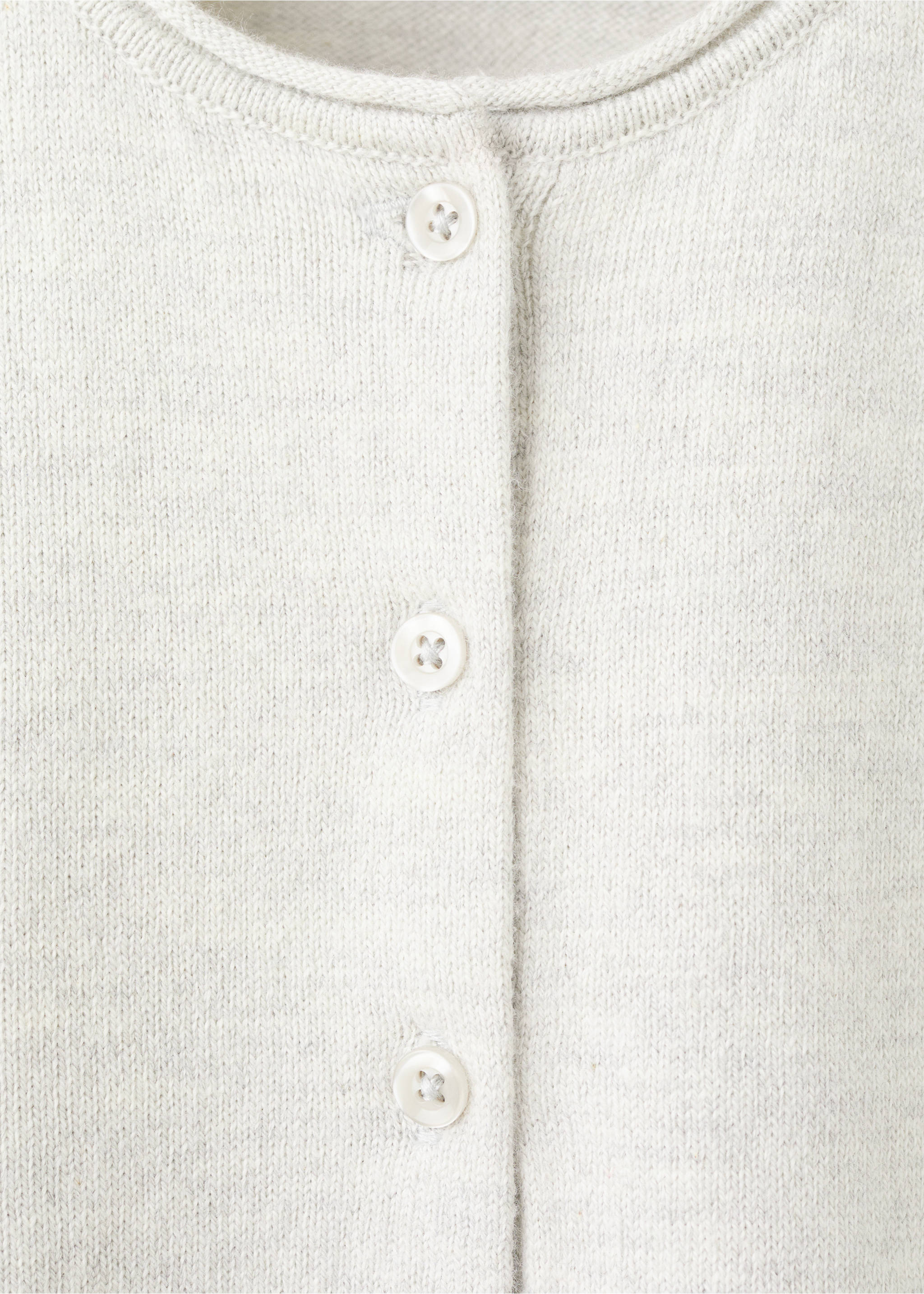 Knitted button cardigan - Details of the article 8, Light Heather Grey. Ref: 27061253-00.