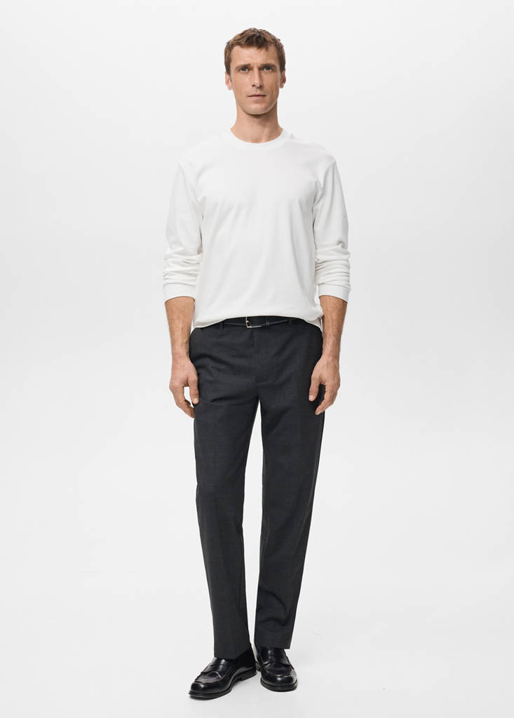 Long sleeve regular fit T-shirt — White
