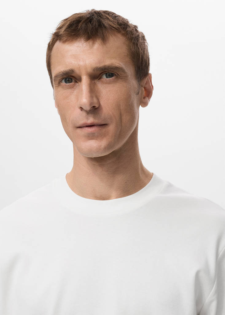 Long sleeve regular fit T-shirt — White