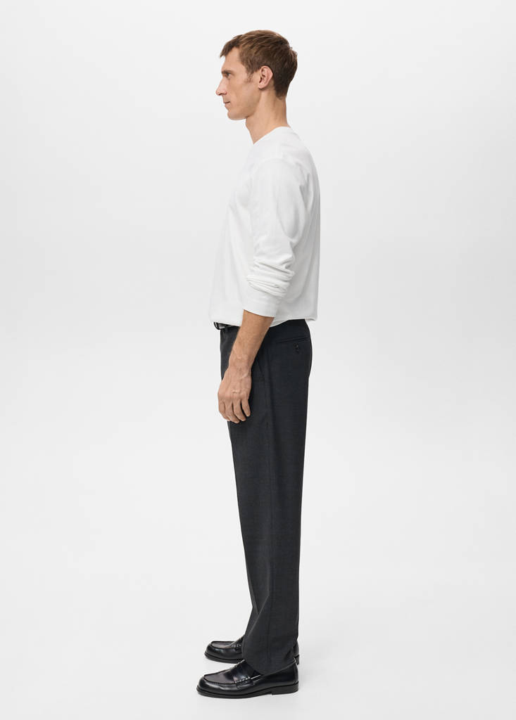 Long sleeve regular fit T-shirt — White