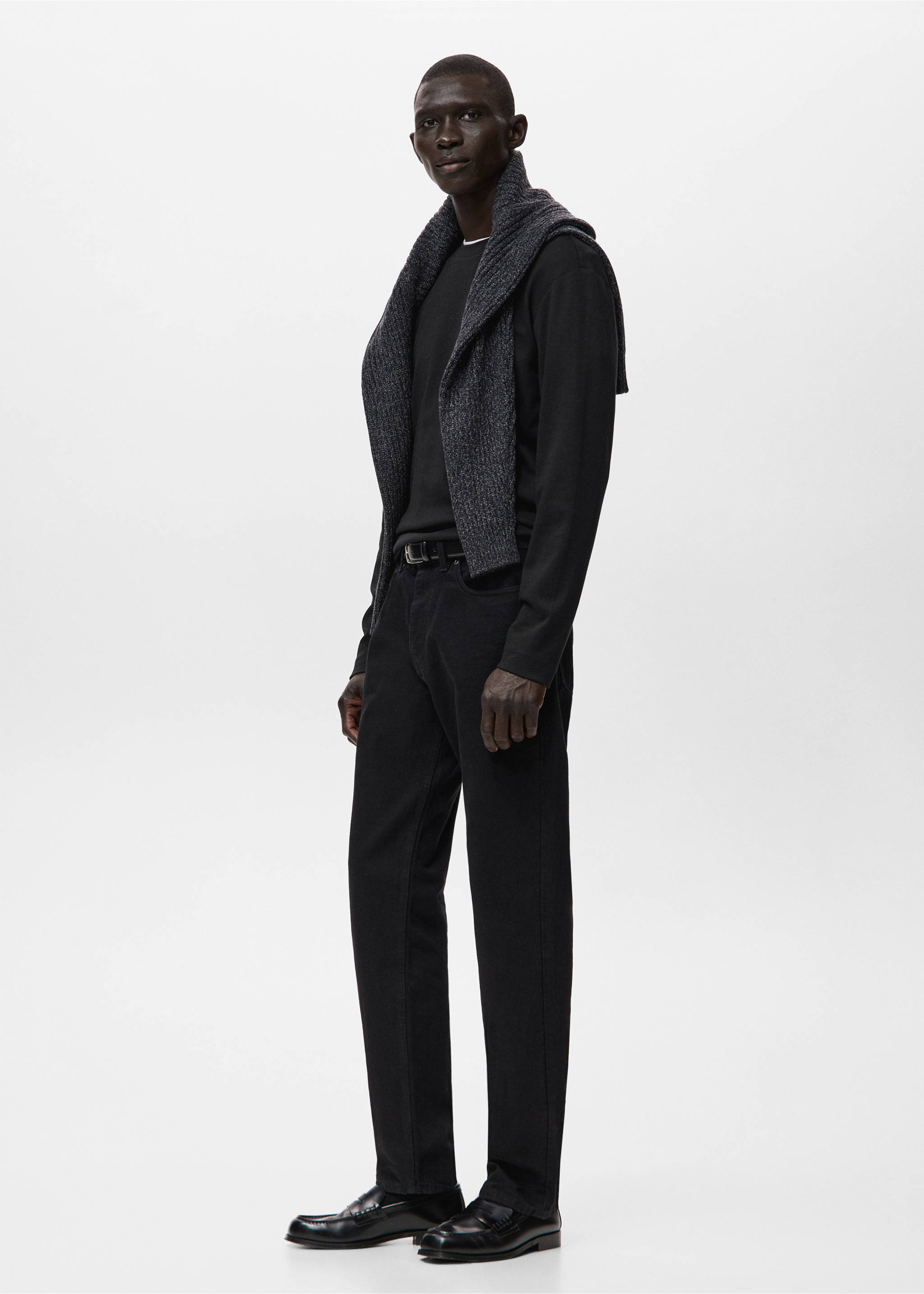 Лонгслив regular fit - Деталь изделия 2, Черный. Ref: 27061254-00.