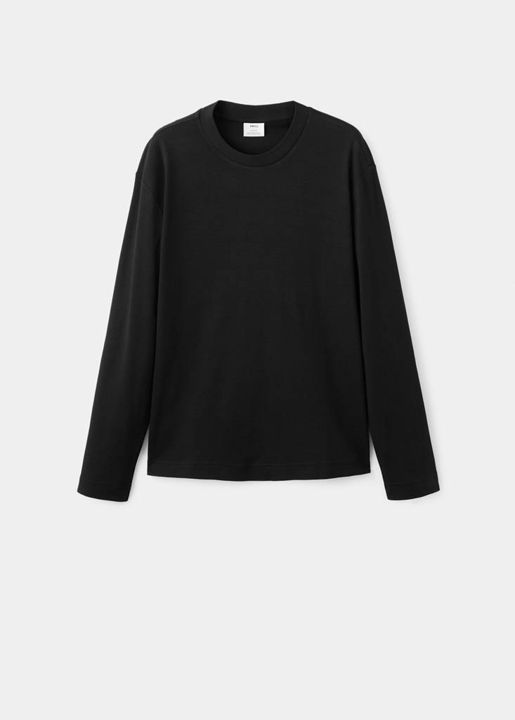 Long sleeve regular fit T-shirt — Black