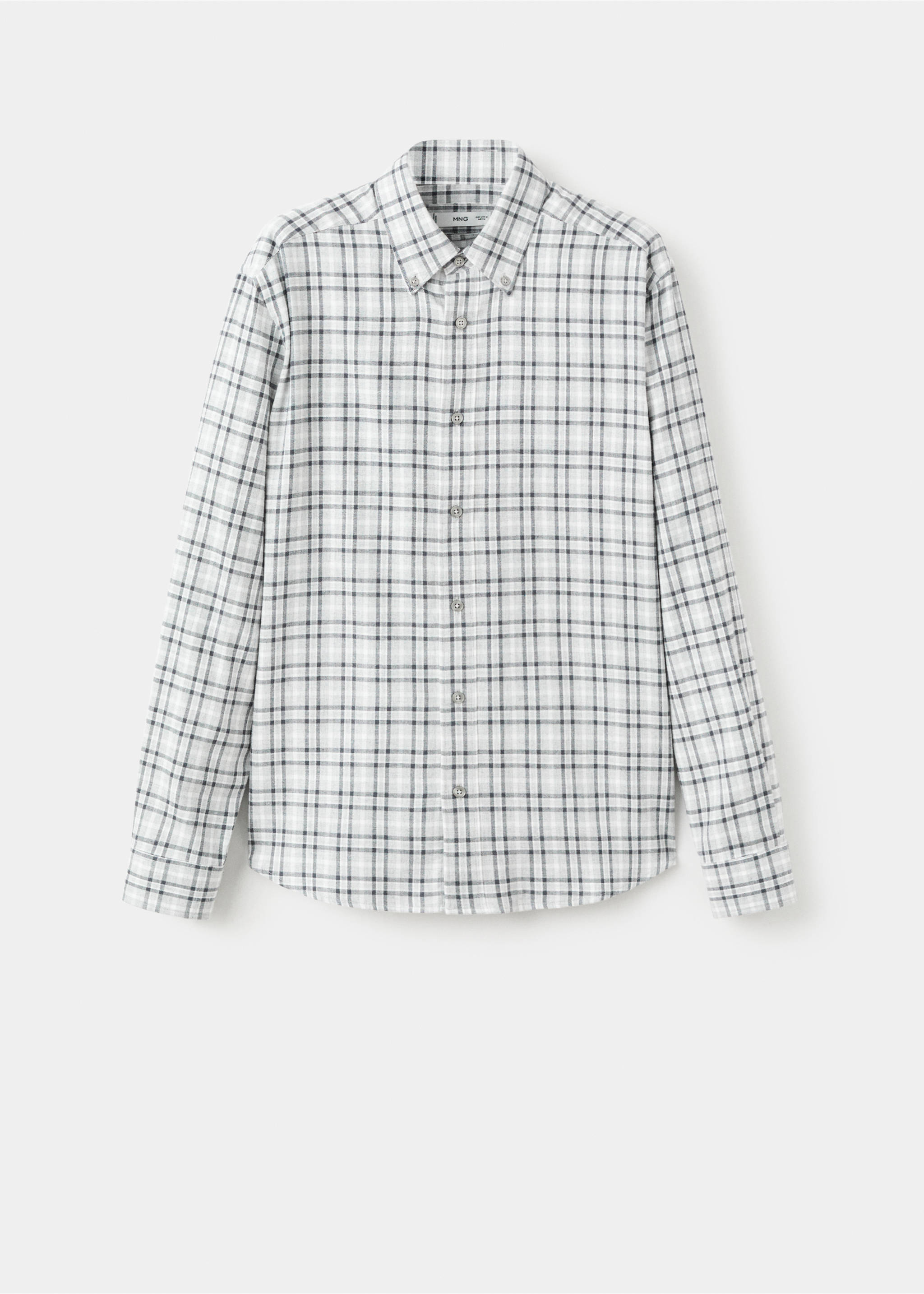 Camisa 100% algodón franela cuadros - Artículo sin modelo, Gris claro vigoré. Ref: 27061258-00.