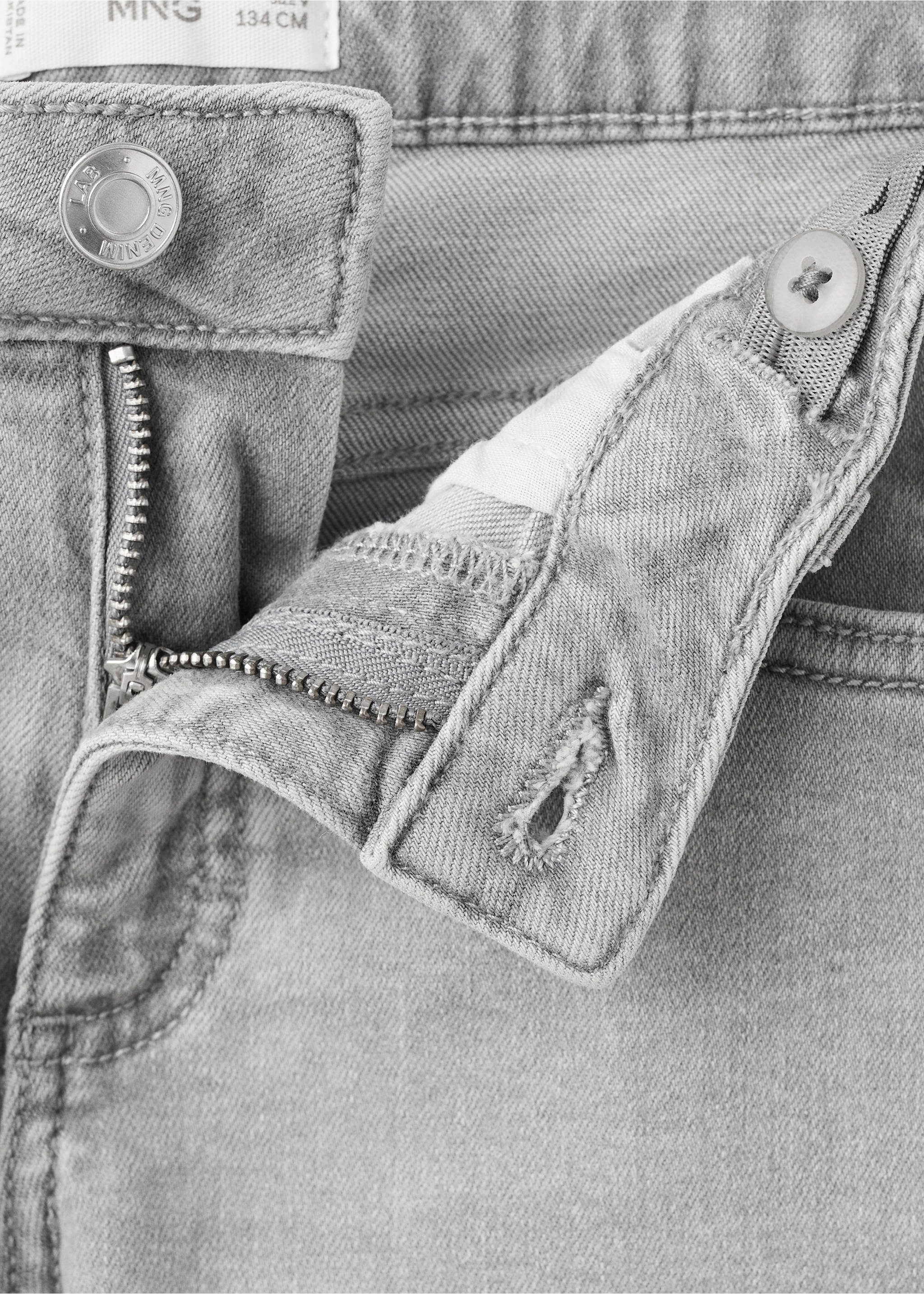 Jeans slim tiro medio - Detalle del artículo 8, Gris. Ref: 27061260-00.