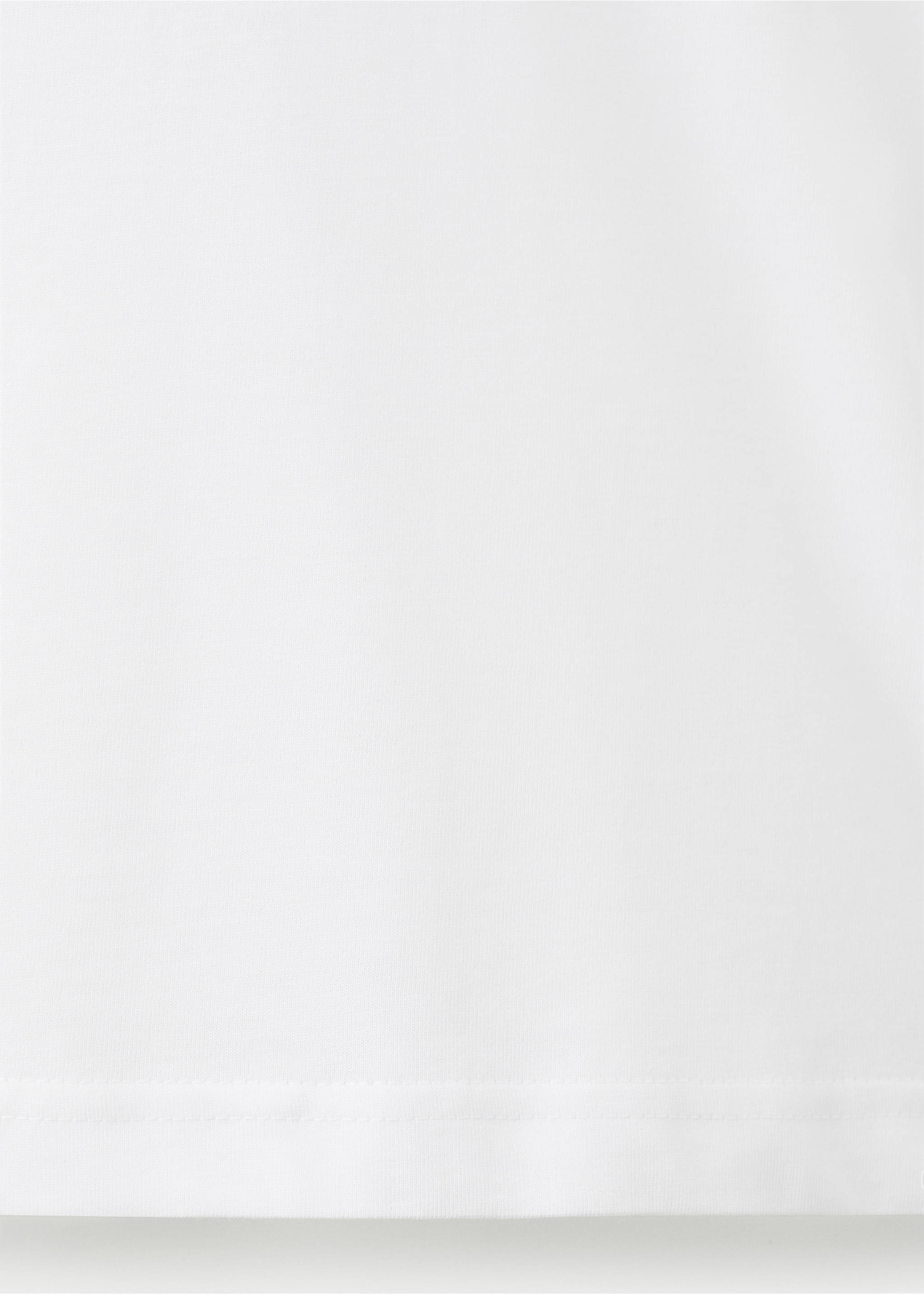 100% cotton slim-fit V-neck t-shirt - Details of the article 0, White. Ref: 27061261-00.