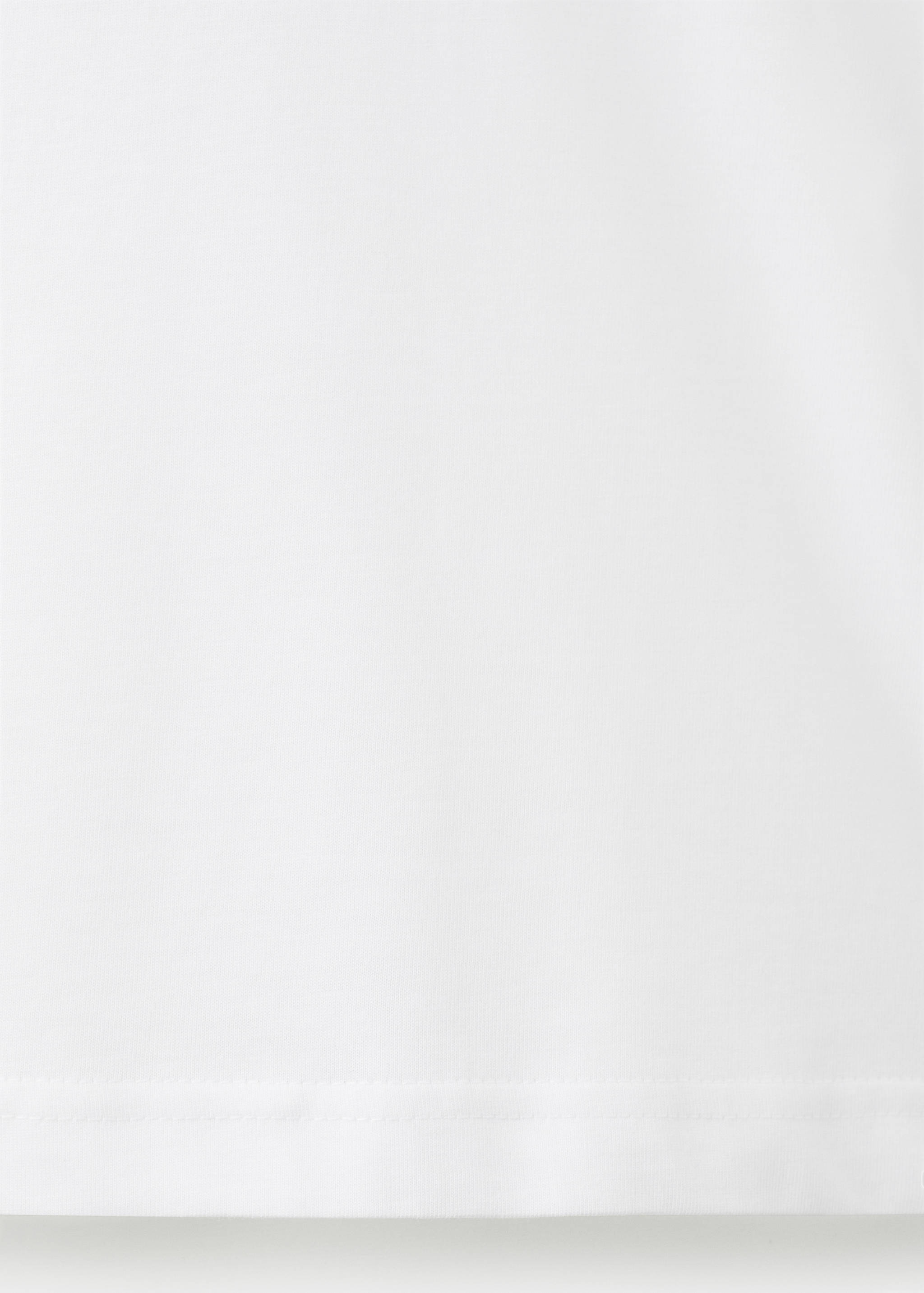 100% cotton slim-fit V-neck t-shirt - Details of the article 0