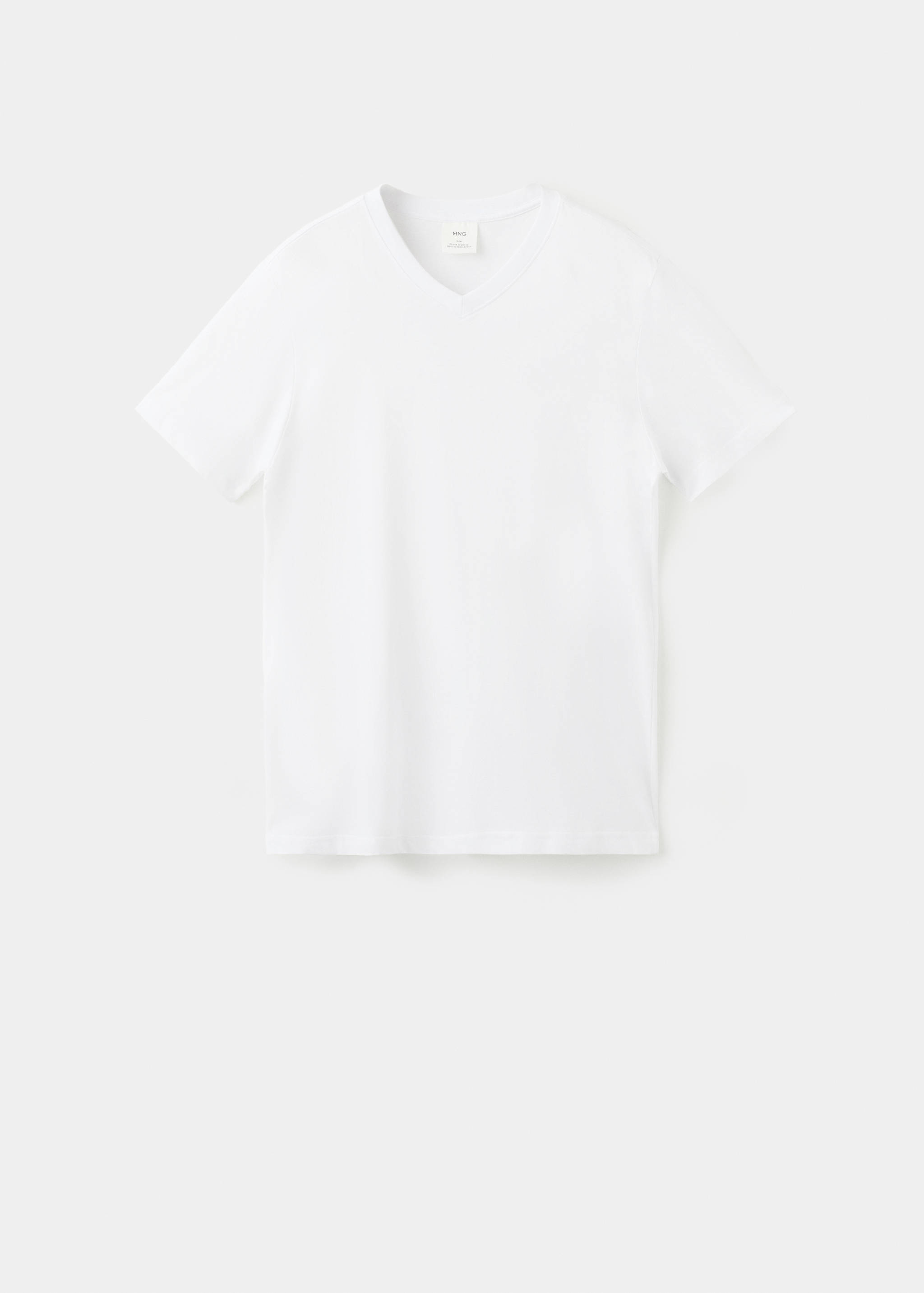 100% cotton slim-fit V-neck t-shirt - Article without model