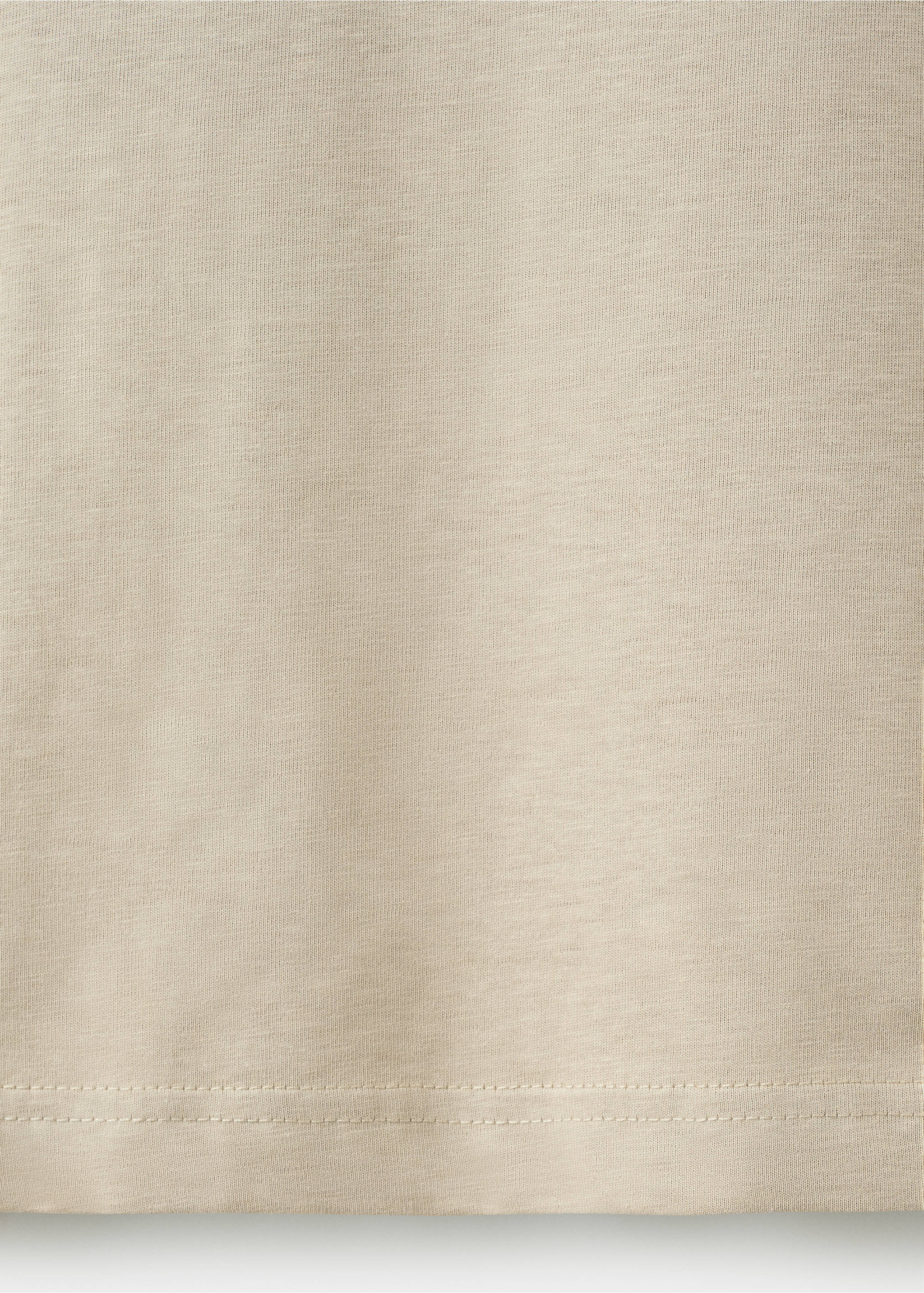 100% cotton slim-fit V-neck t-shirt - Details of the article 0, Beige. Ref: 27061261-00.