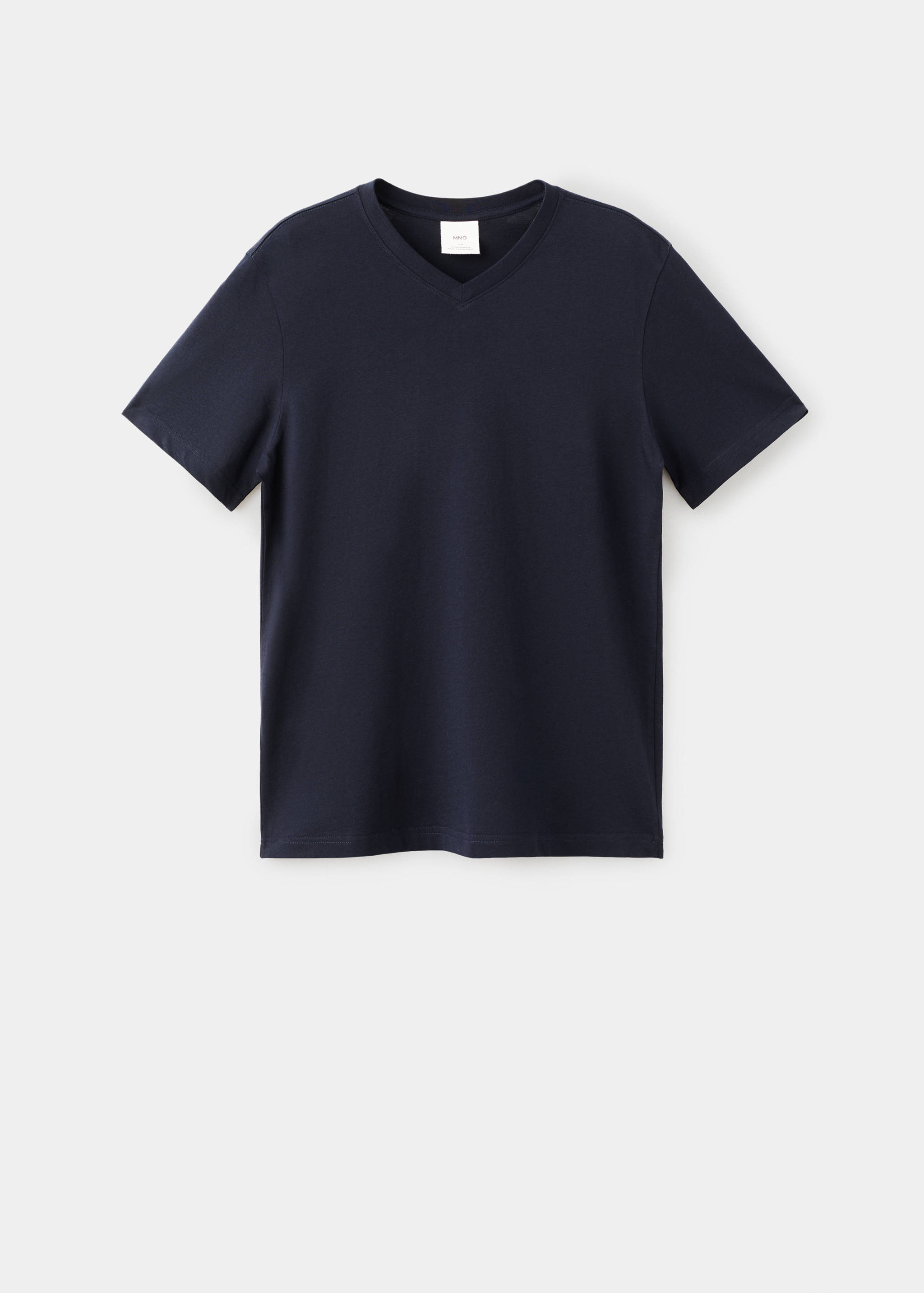 100% cotton slim-fit V-neck t-shirt - Article without model