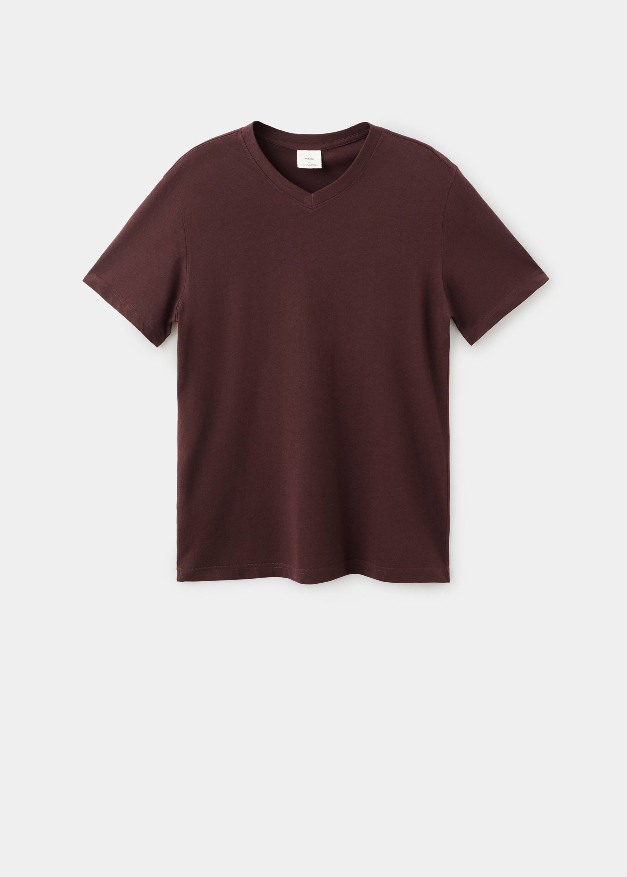 100% cotton slim-fit V-neck t-shirt - Article without model