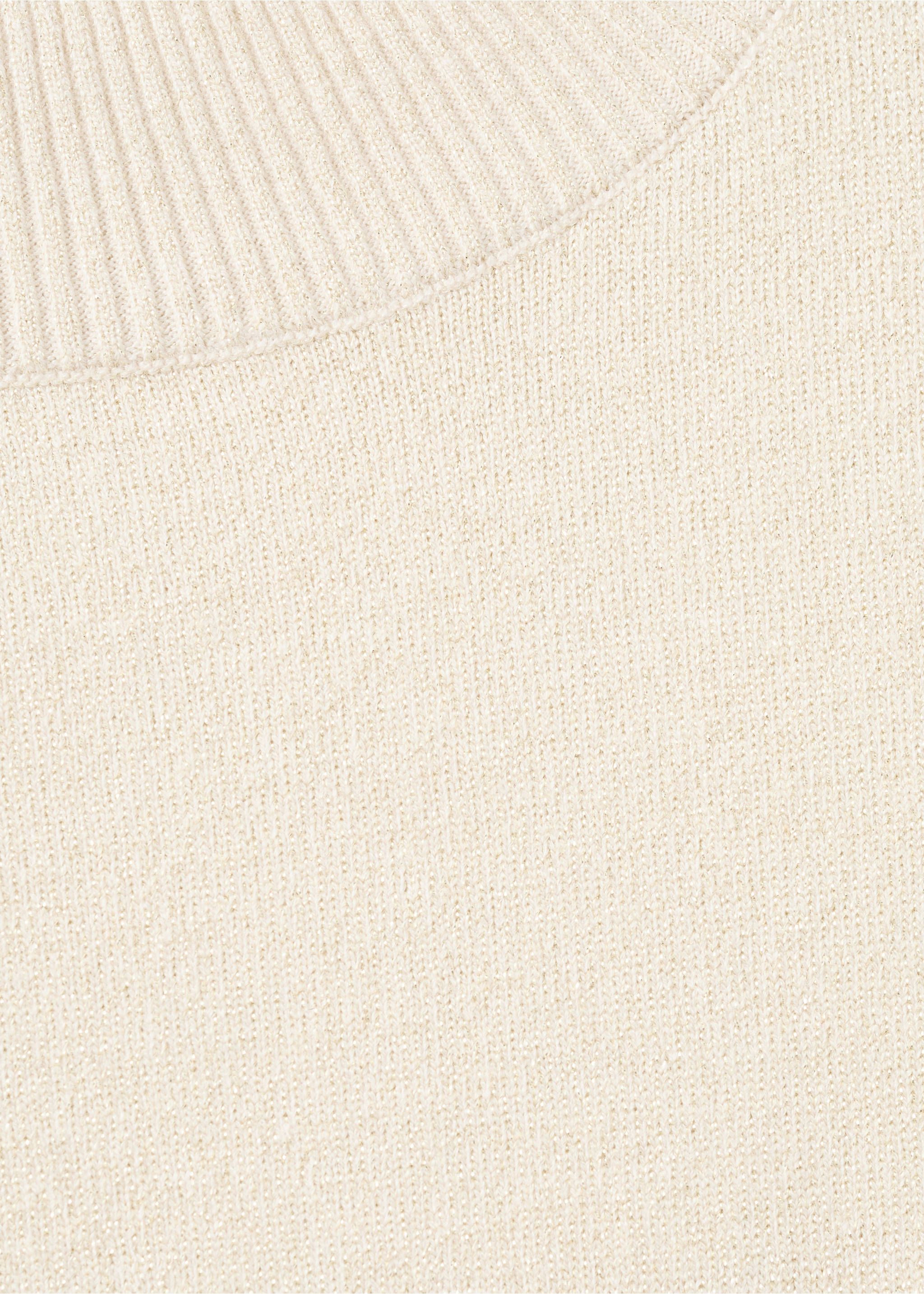 Short-sleeved lurex sweater - Details of the article 8, Gold. Ref: 27061262-00.