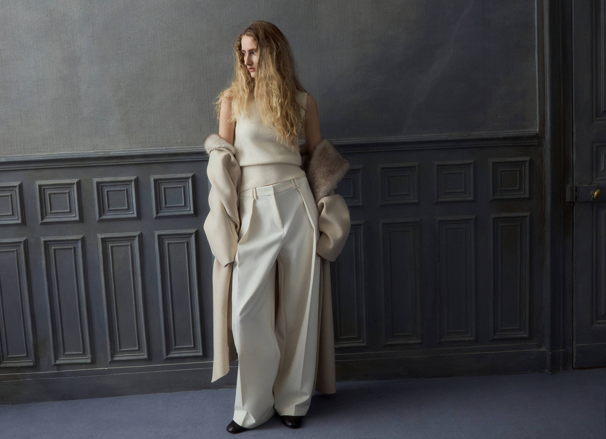 Turtleneck knit top - Panoramic plane