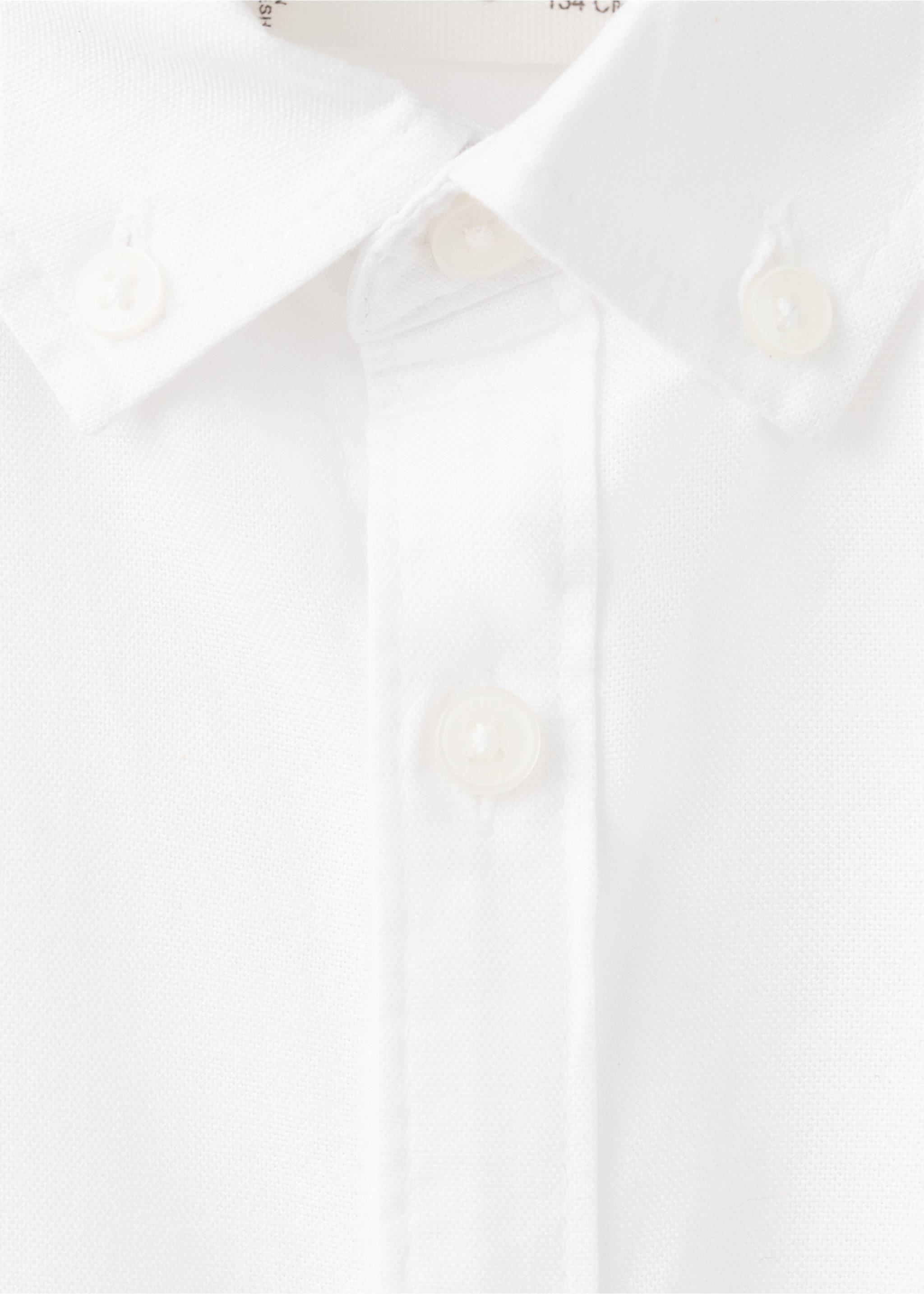 Camisa Oxford algodón - Detalle del artículo 8, Blanco. Ref: 27061266-00.